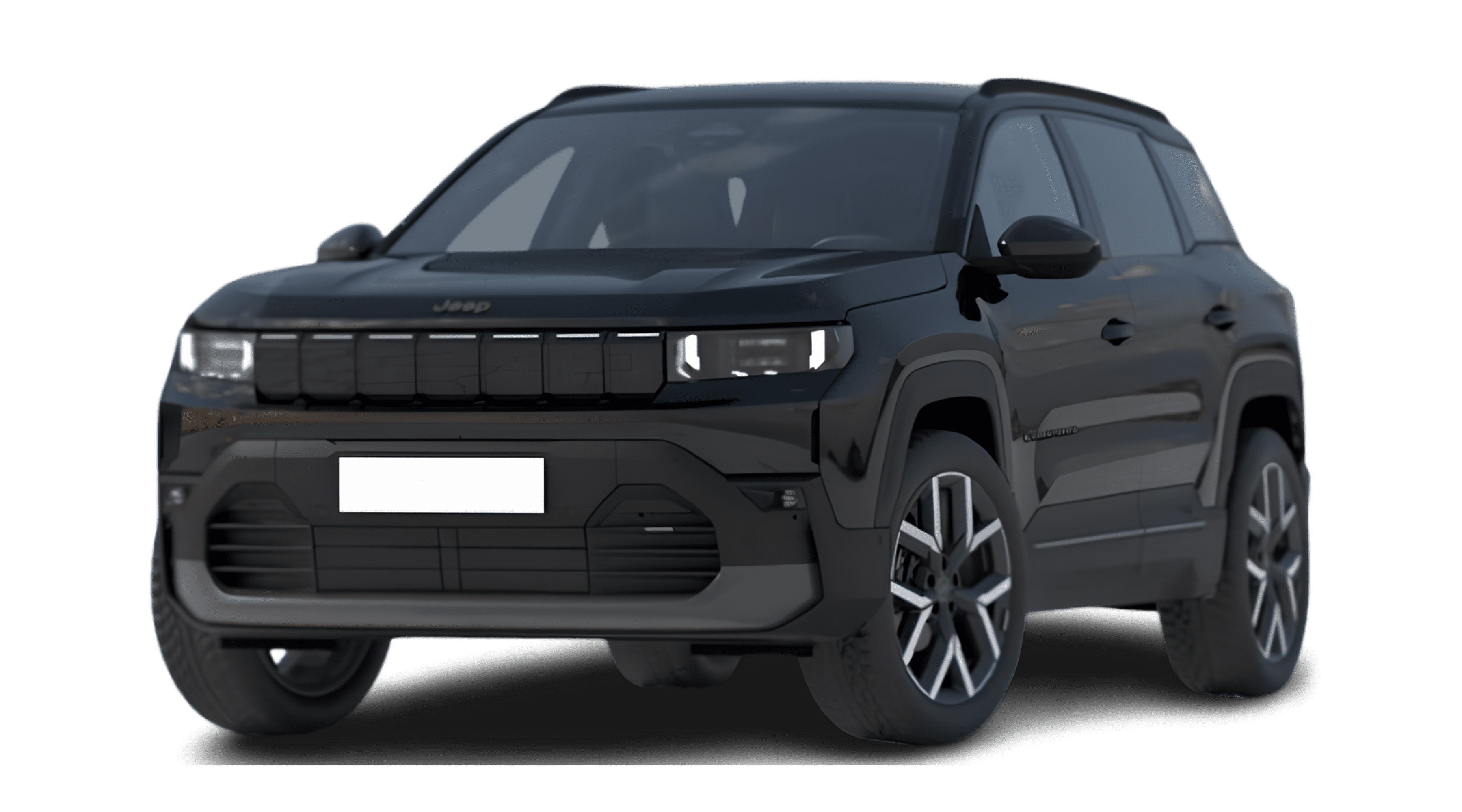 Schräge Frontansicht eines Jeep Compass, freigestellt