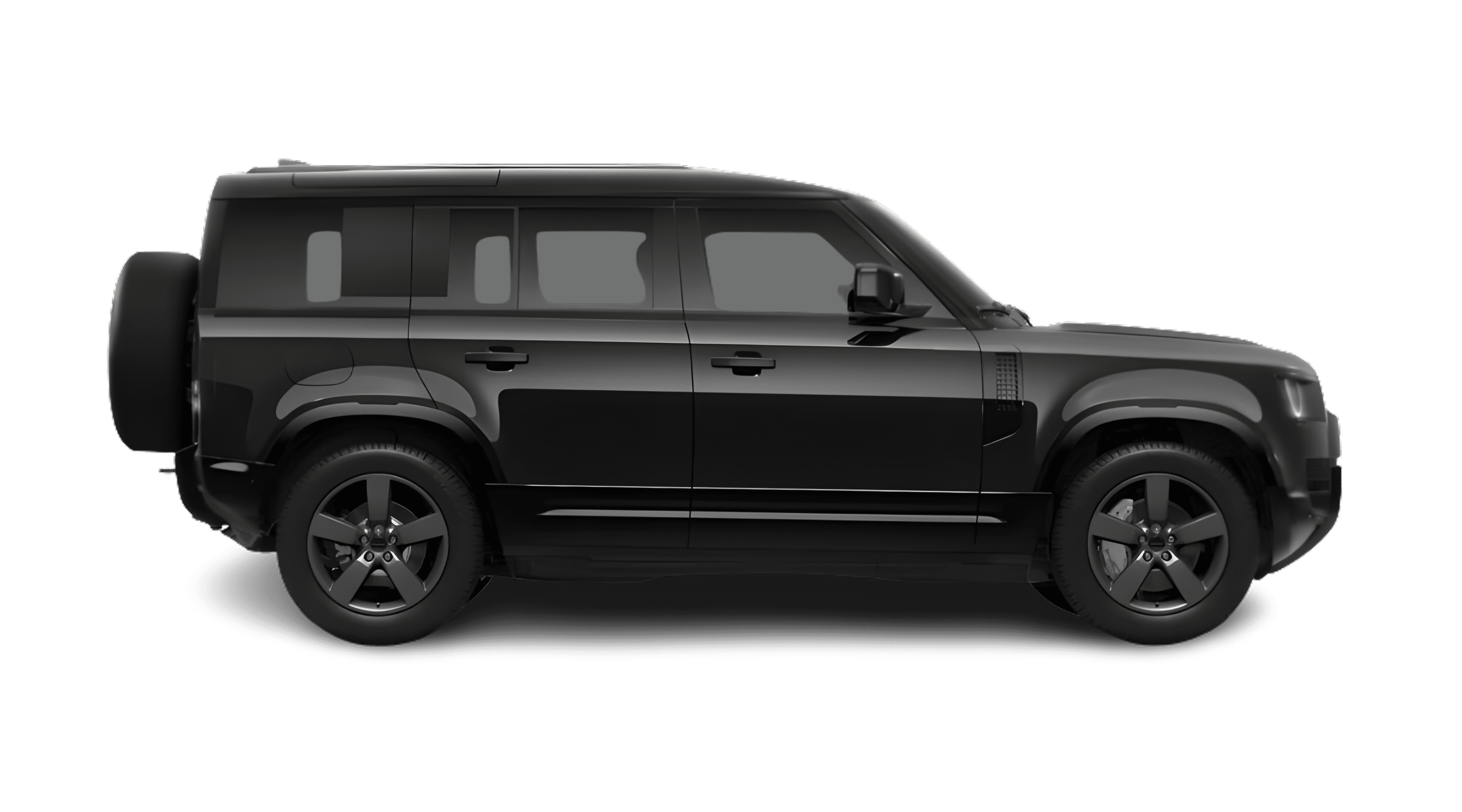 Seitenansicht eines Land Rover Defender