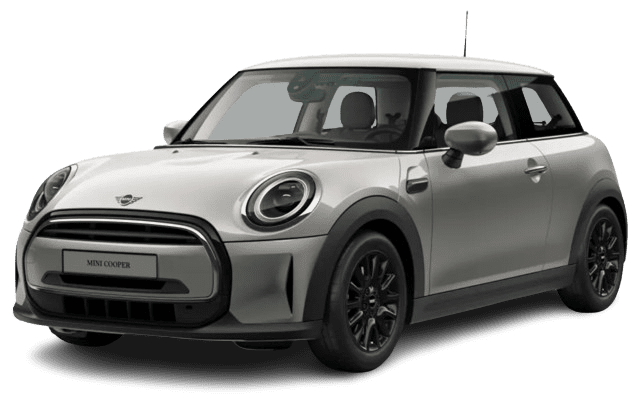Schräge Frontansicht auf einen MINI MINI, freigestellt
