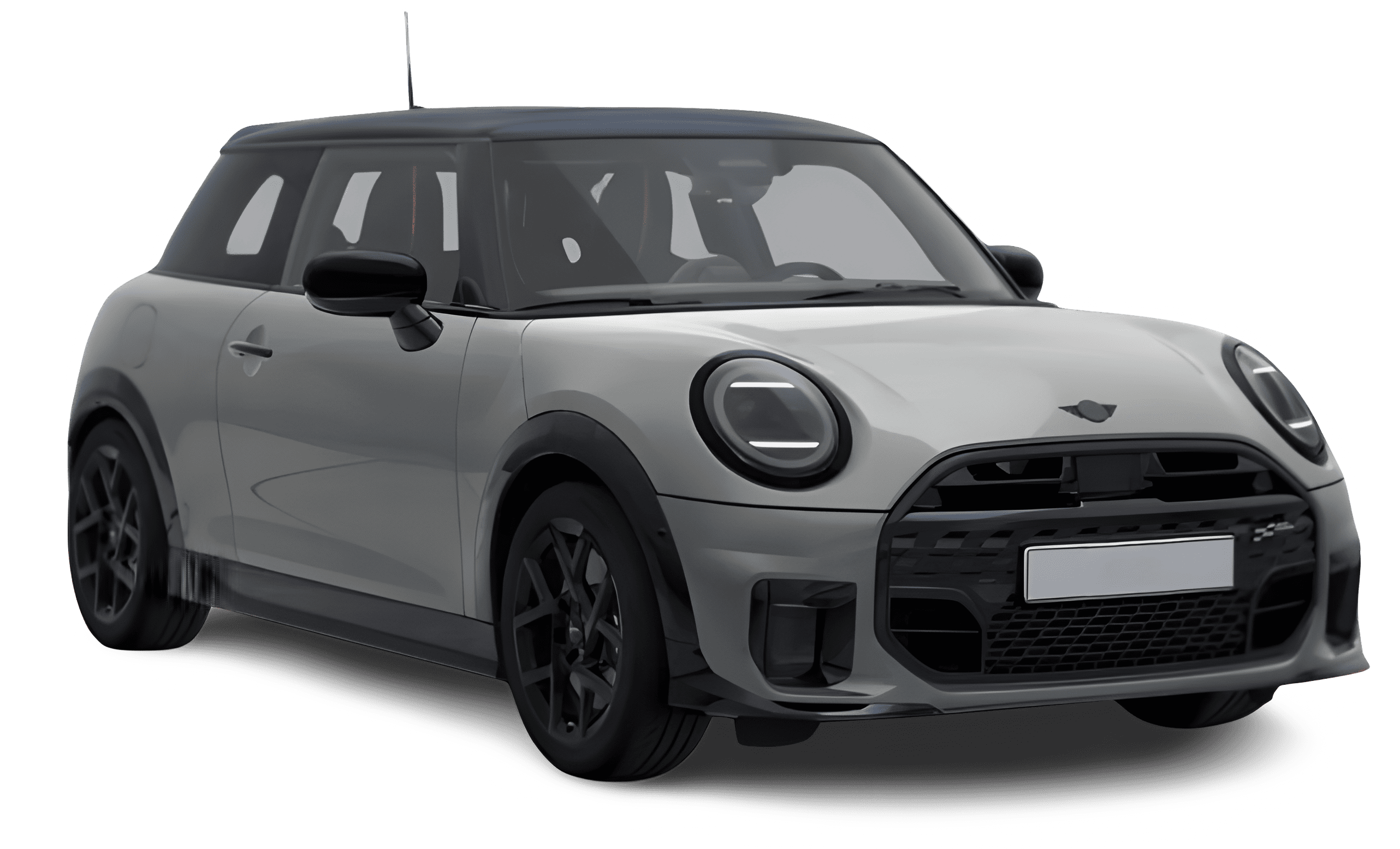 Schräge Frontansicht auf einen MINI COOPER, freigestellt