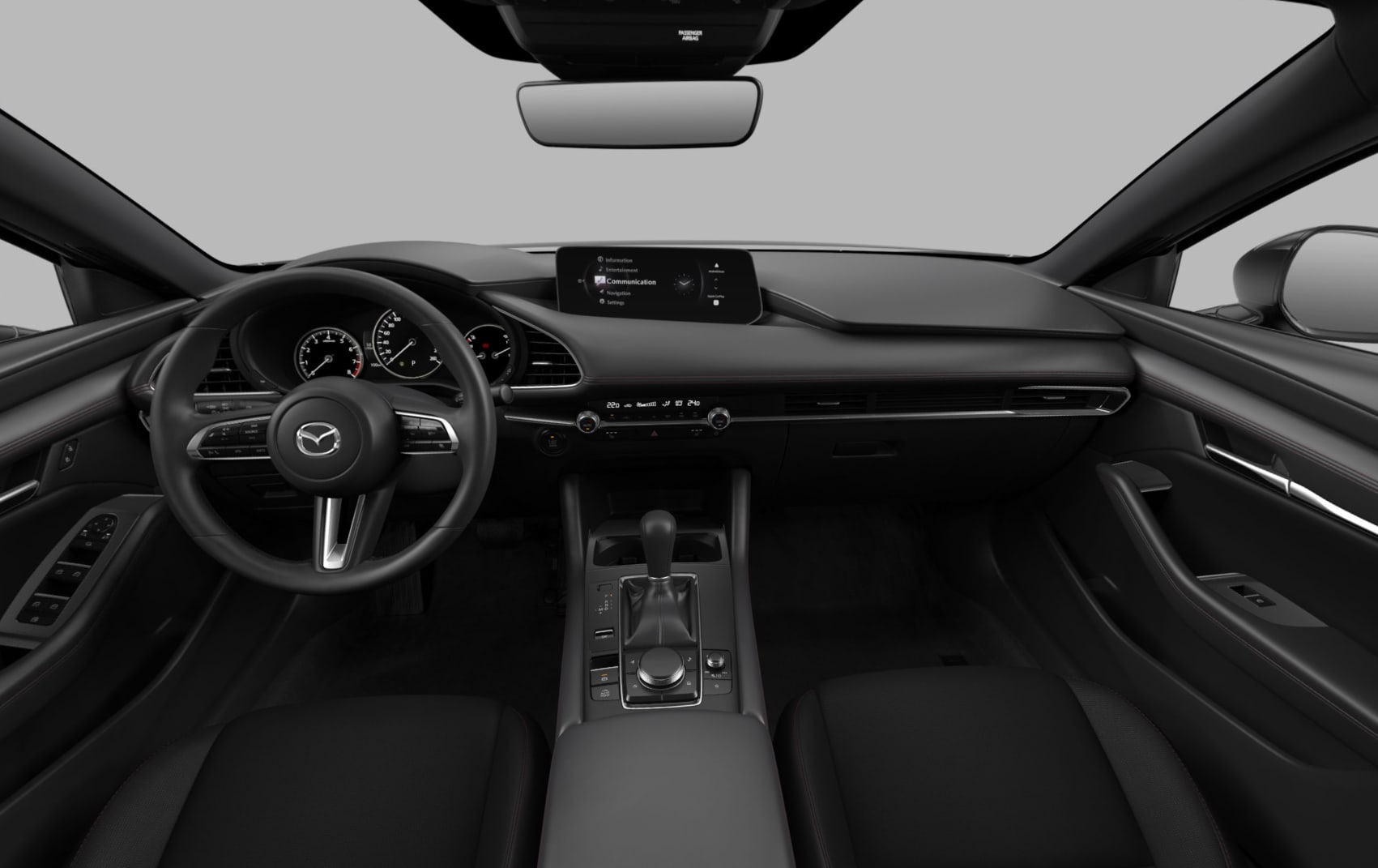 Ansicht des Armaturenbretts eines Mazda Mazda3