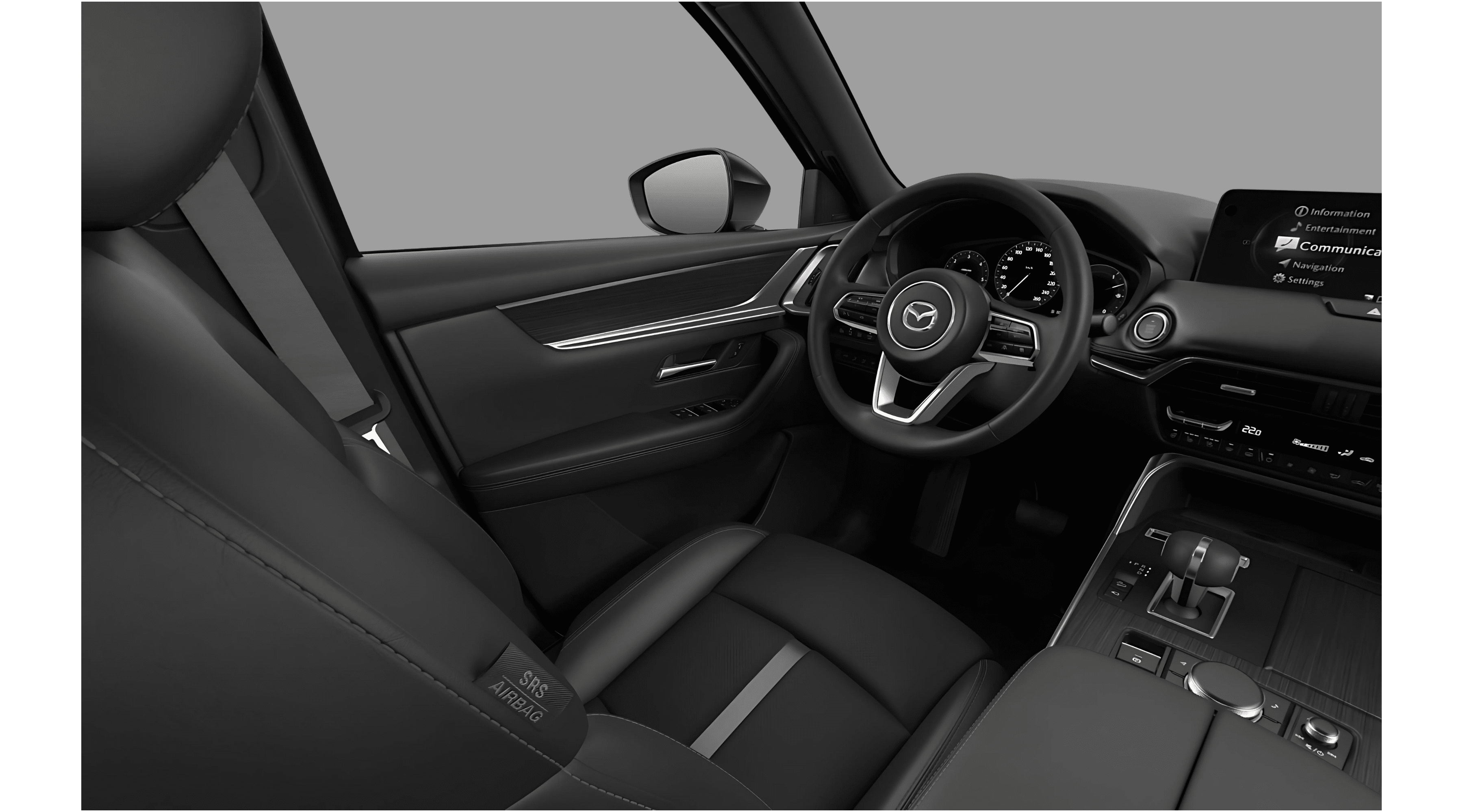 Ansicht der Frontsitze eines Mazda CX-80