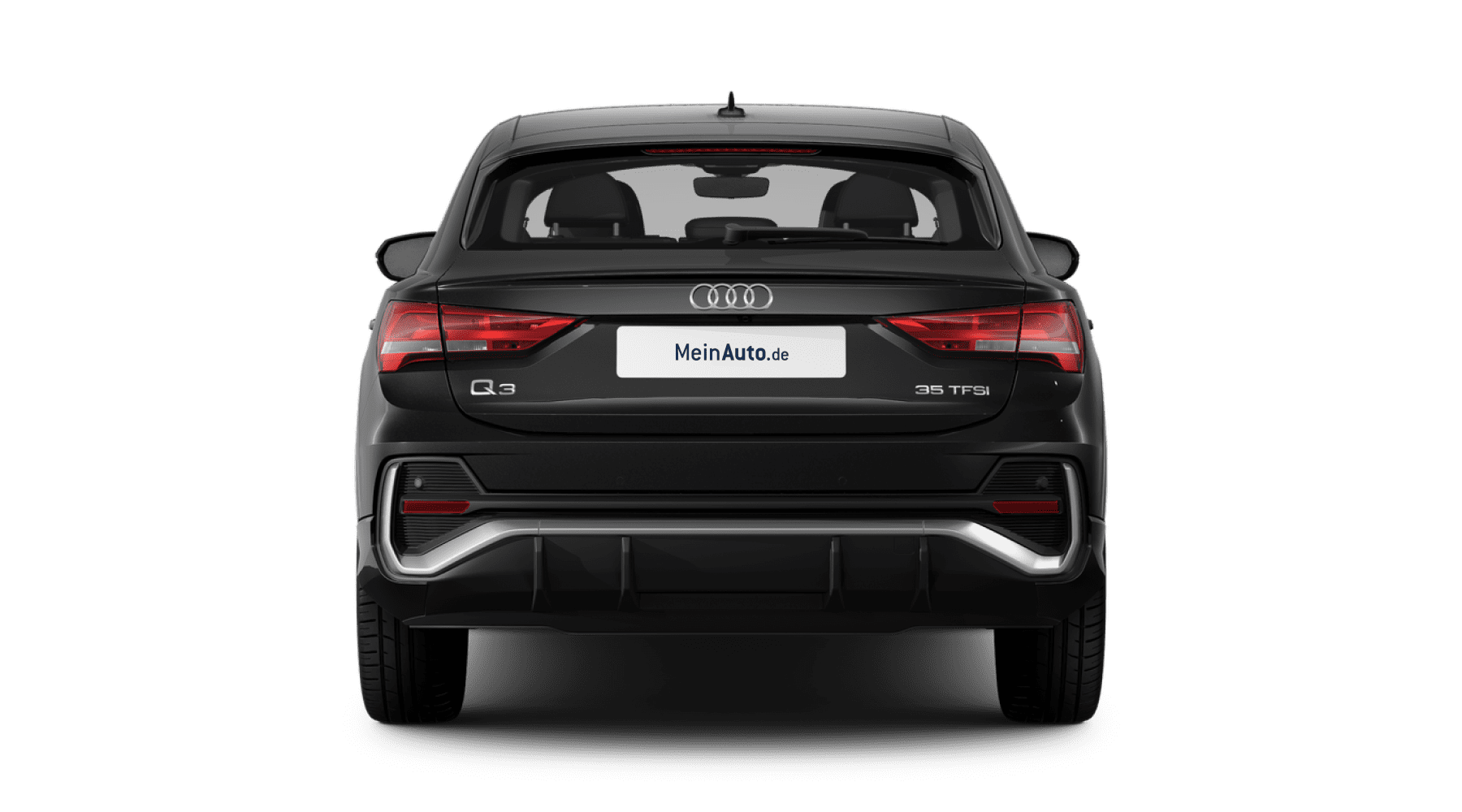 Heckansicht auf einen Audi Q3 Sportback