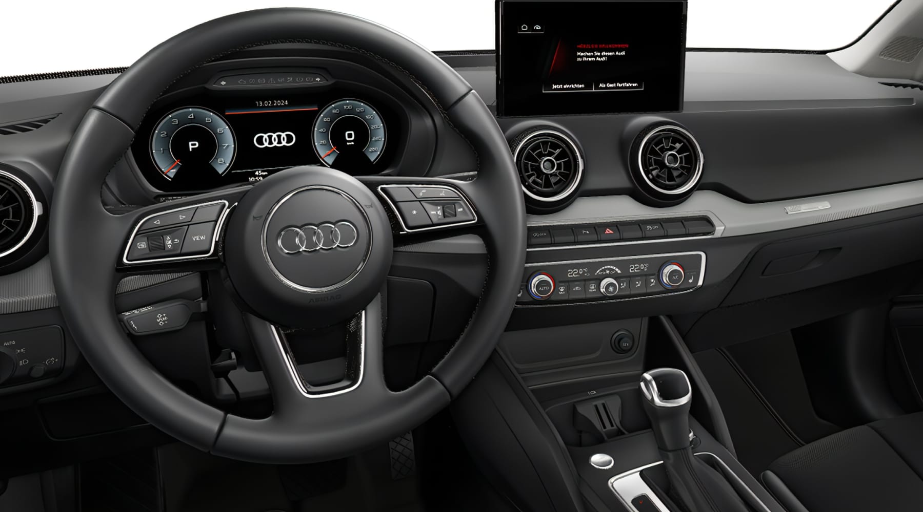 Ansicht des Armaturenbretts eines Audi Q2