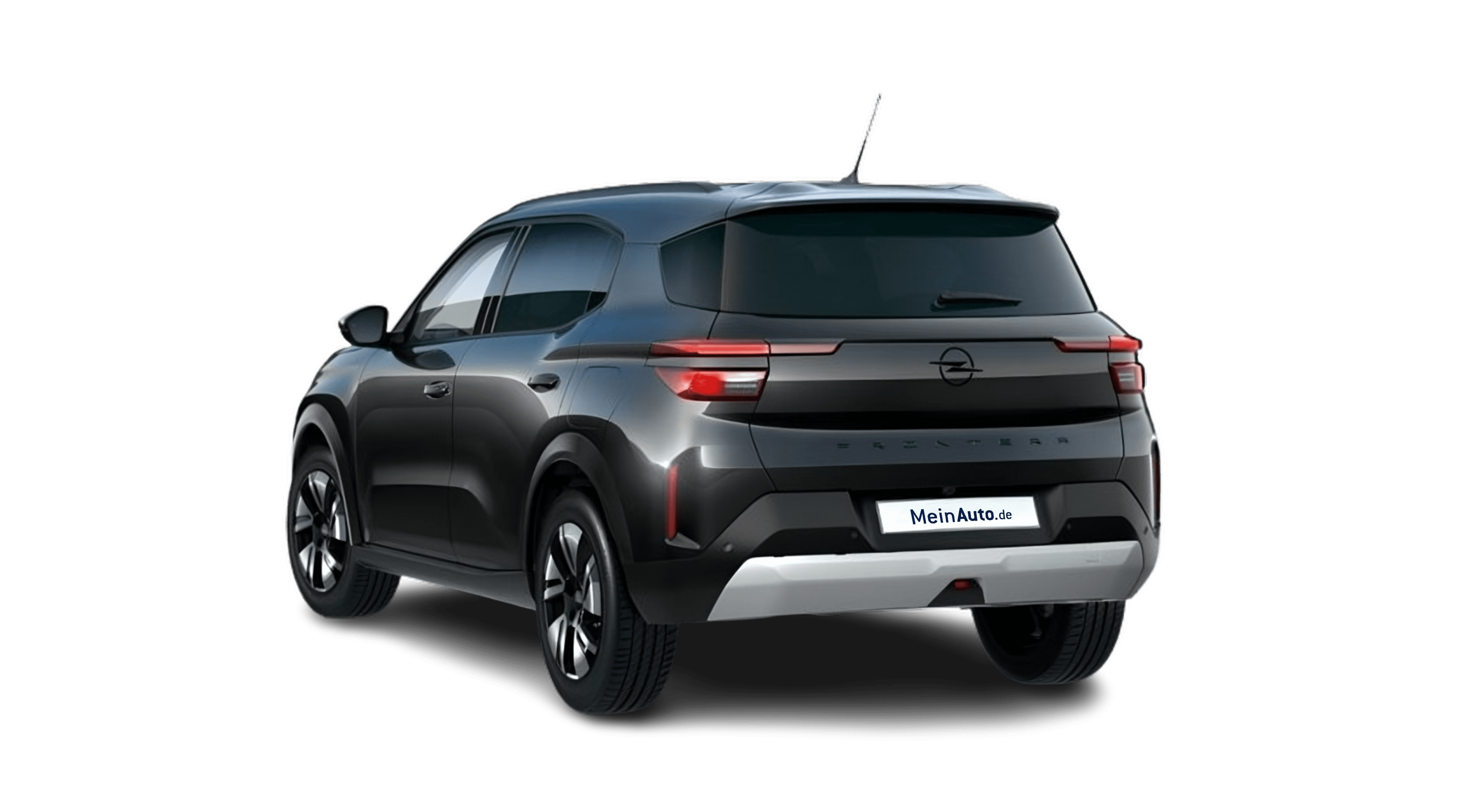 Schräge Heckansicht eines Opel Frontera, freigestellt