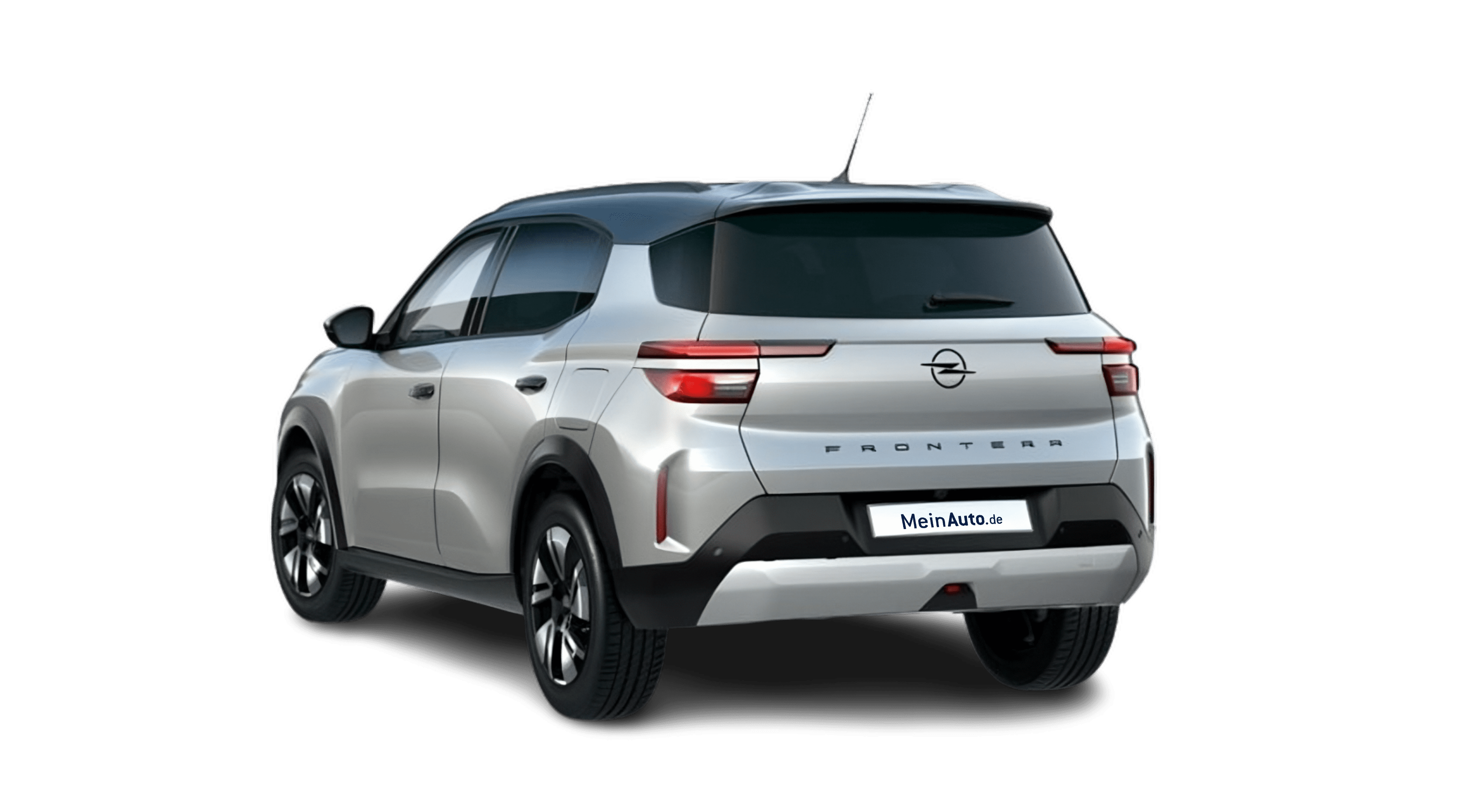 Schräge Heckansicht eines Opel Frontera, freigestellt