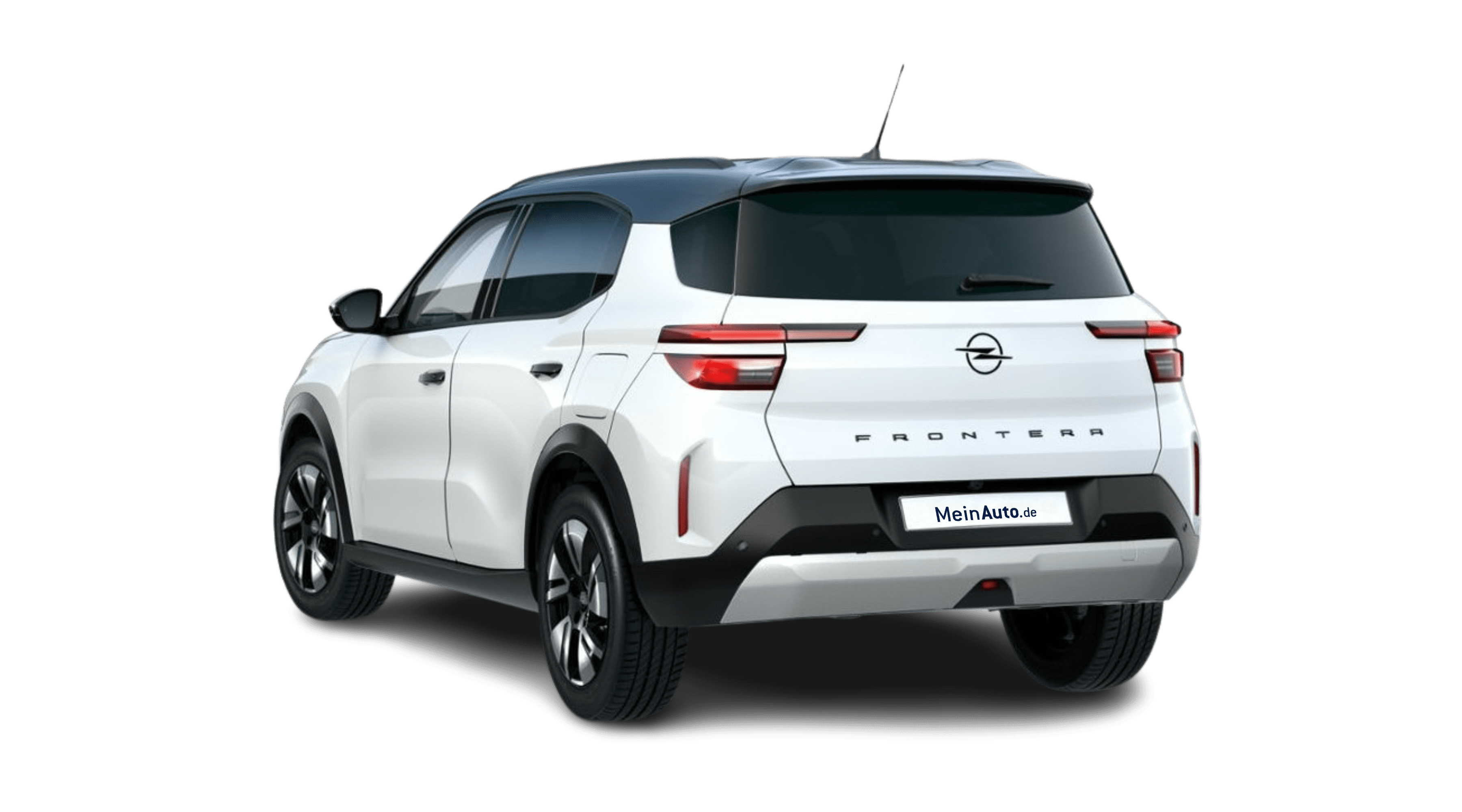 Schräge Heckansicht eines Opel Frontera, freigestellt