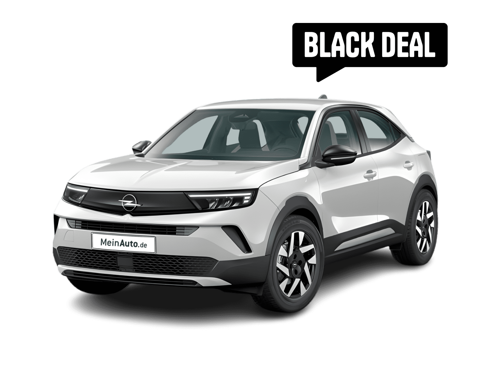 Schräge Frontansicht eines Opel Mokka, freigestellt