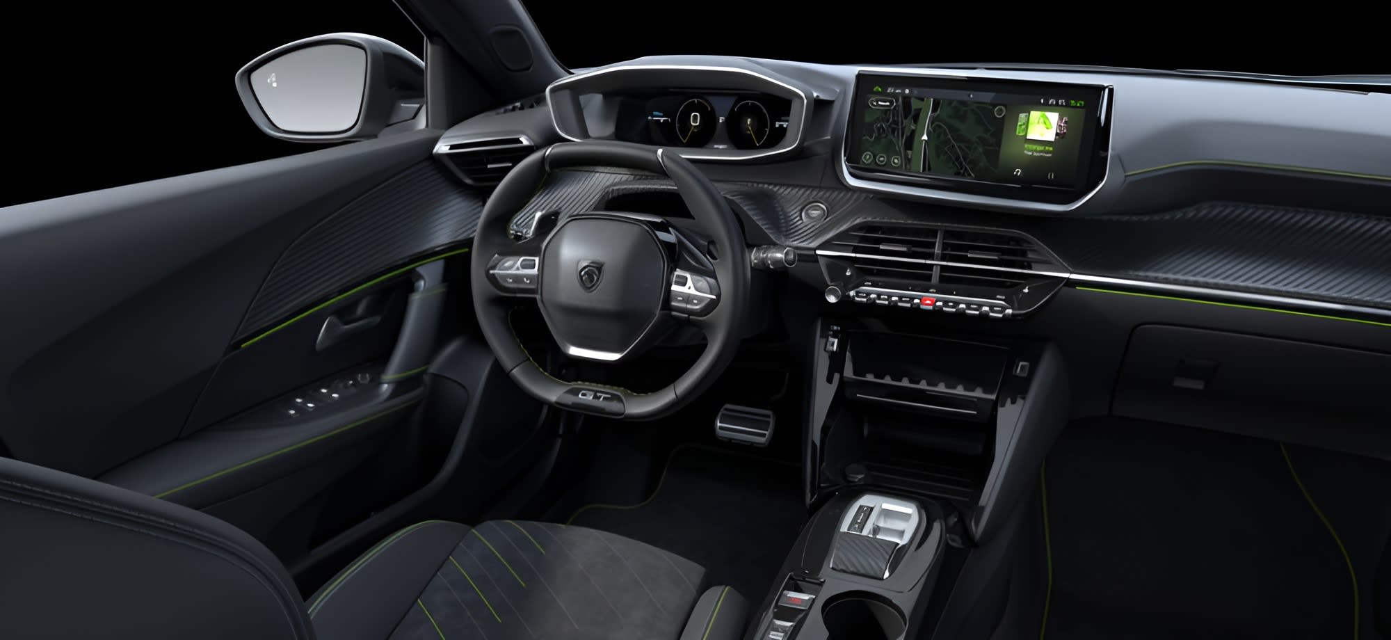 Ansicht des Armaturenbretts eines Peugeot 2008