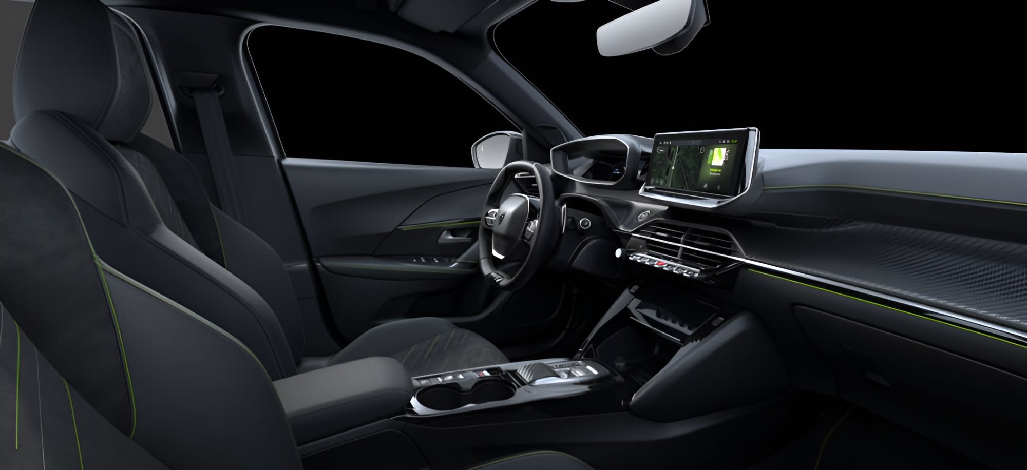 Ansicht der Frontsitze eines Peugeot 2008