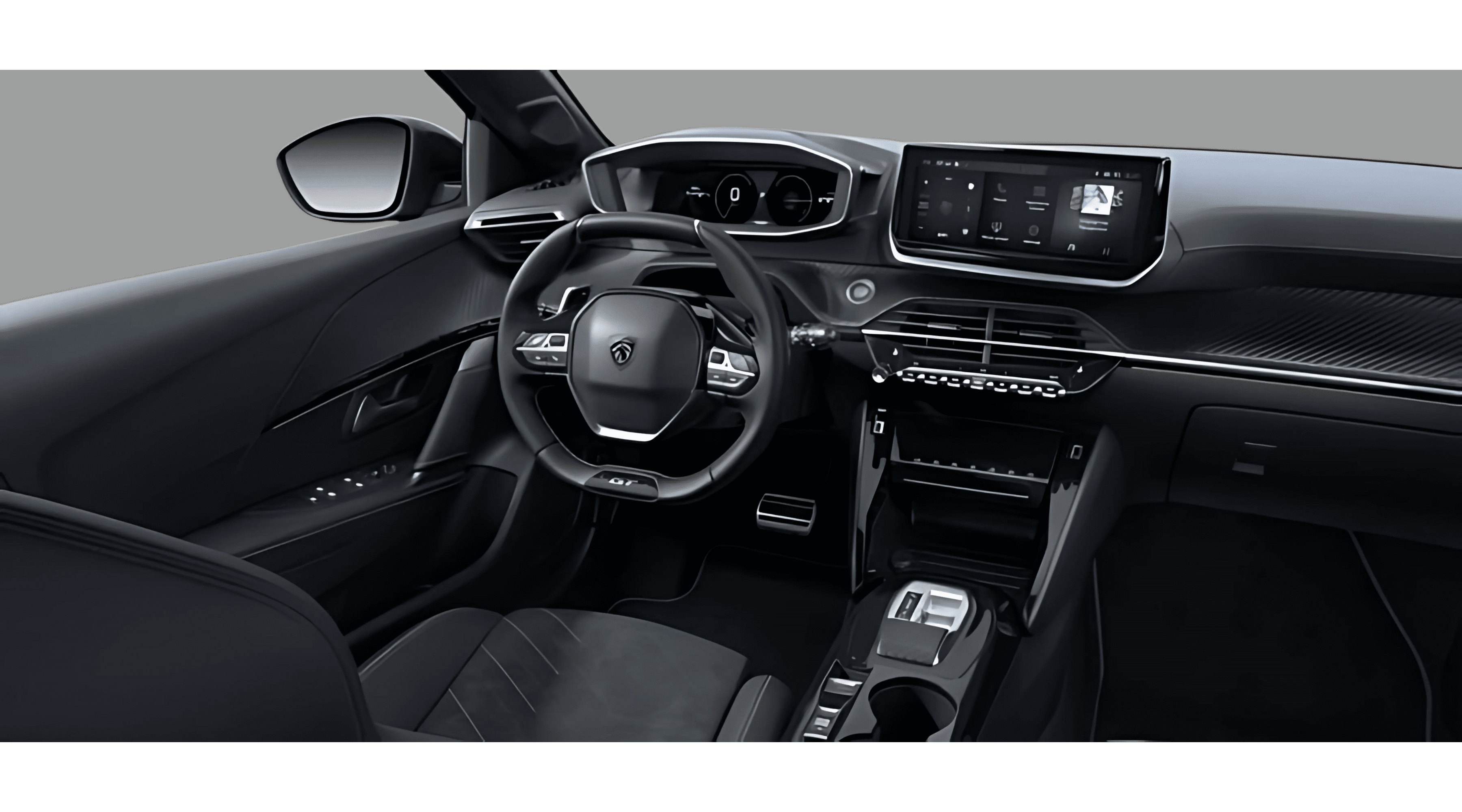 Ansicht des Armaturenbretts eines Peugeot 208