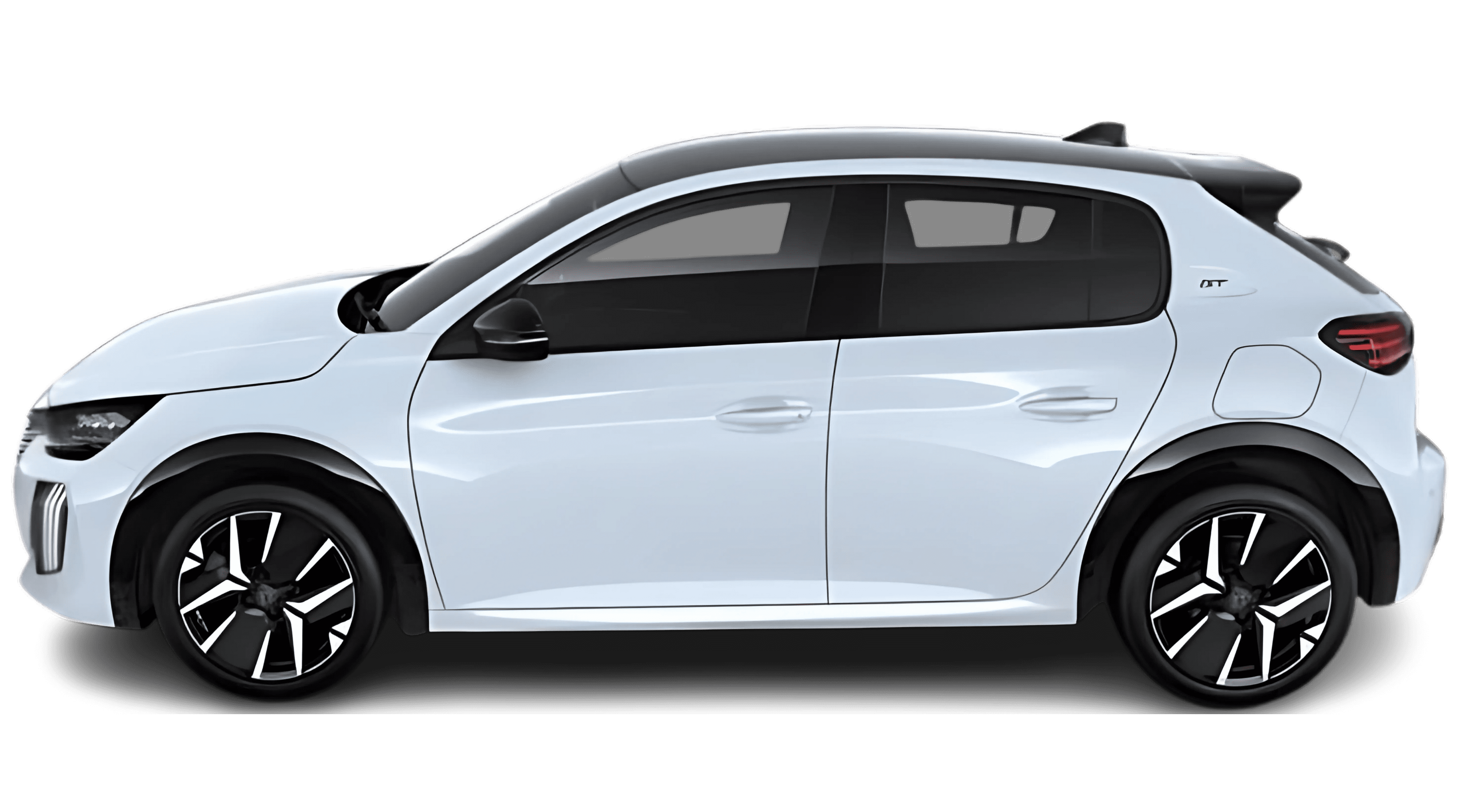 Seitenansicht eines Peugeot 208