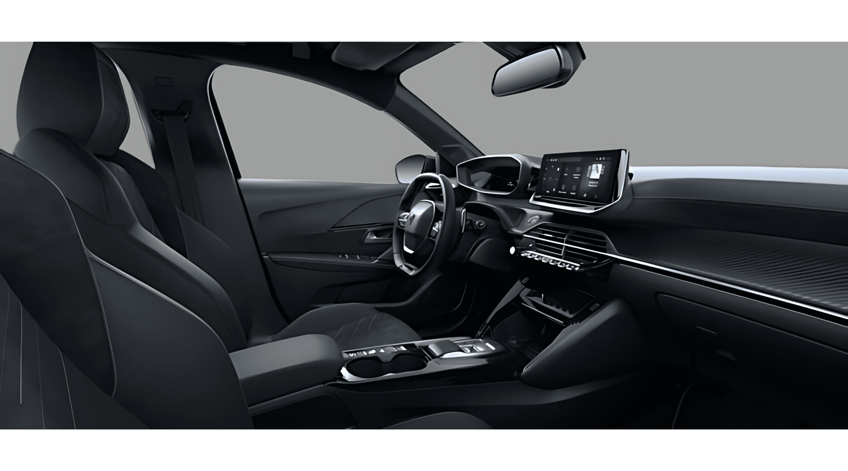 Ansicht der Frontsitze eines Peugeot 208