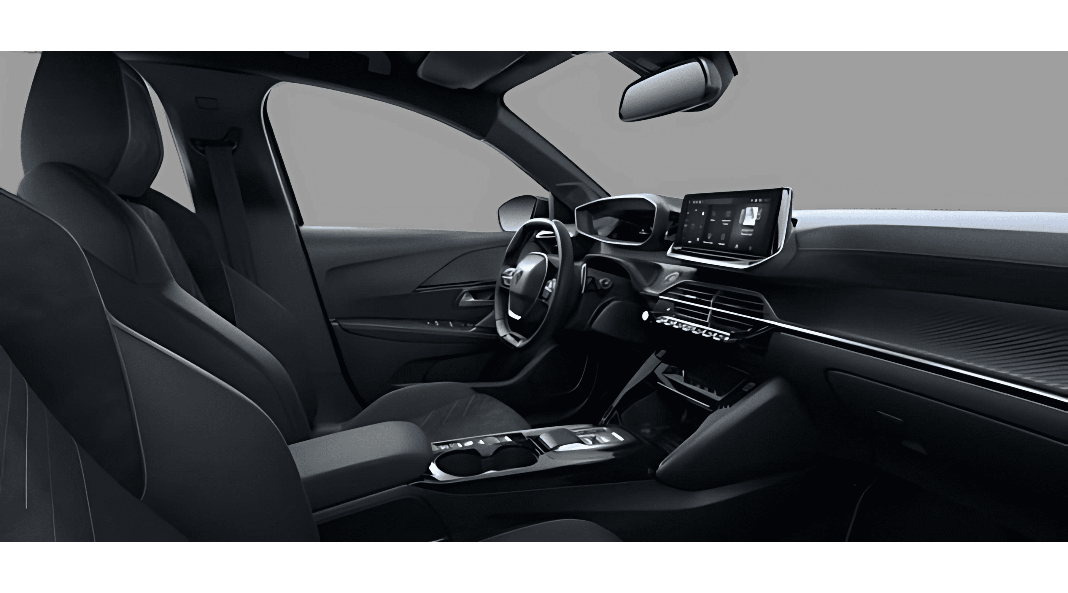 Ansicht der Frontsitze eines Peugeot 208