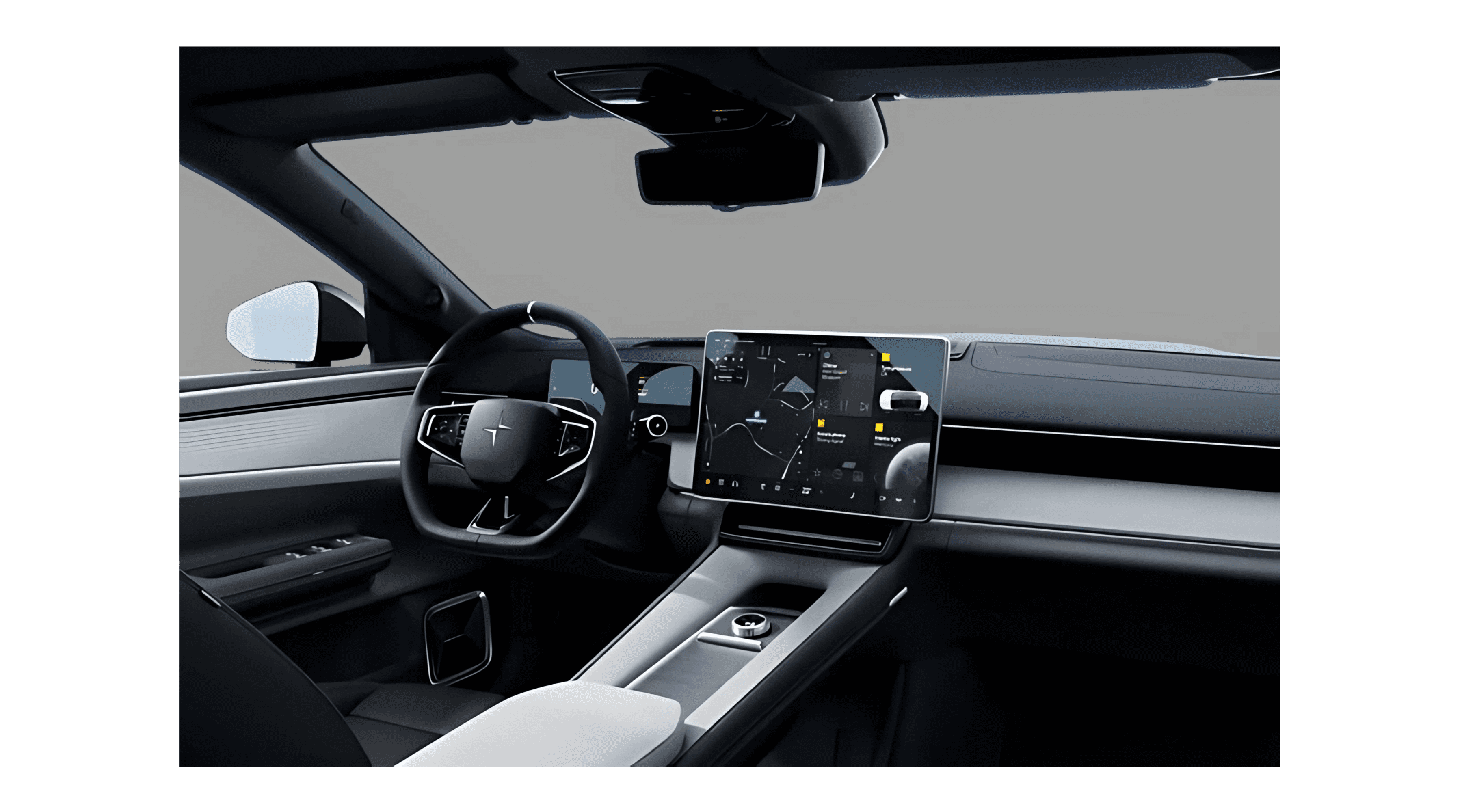 Ansicht des Armaturenbretts eines Polestar 4