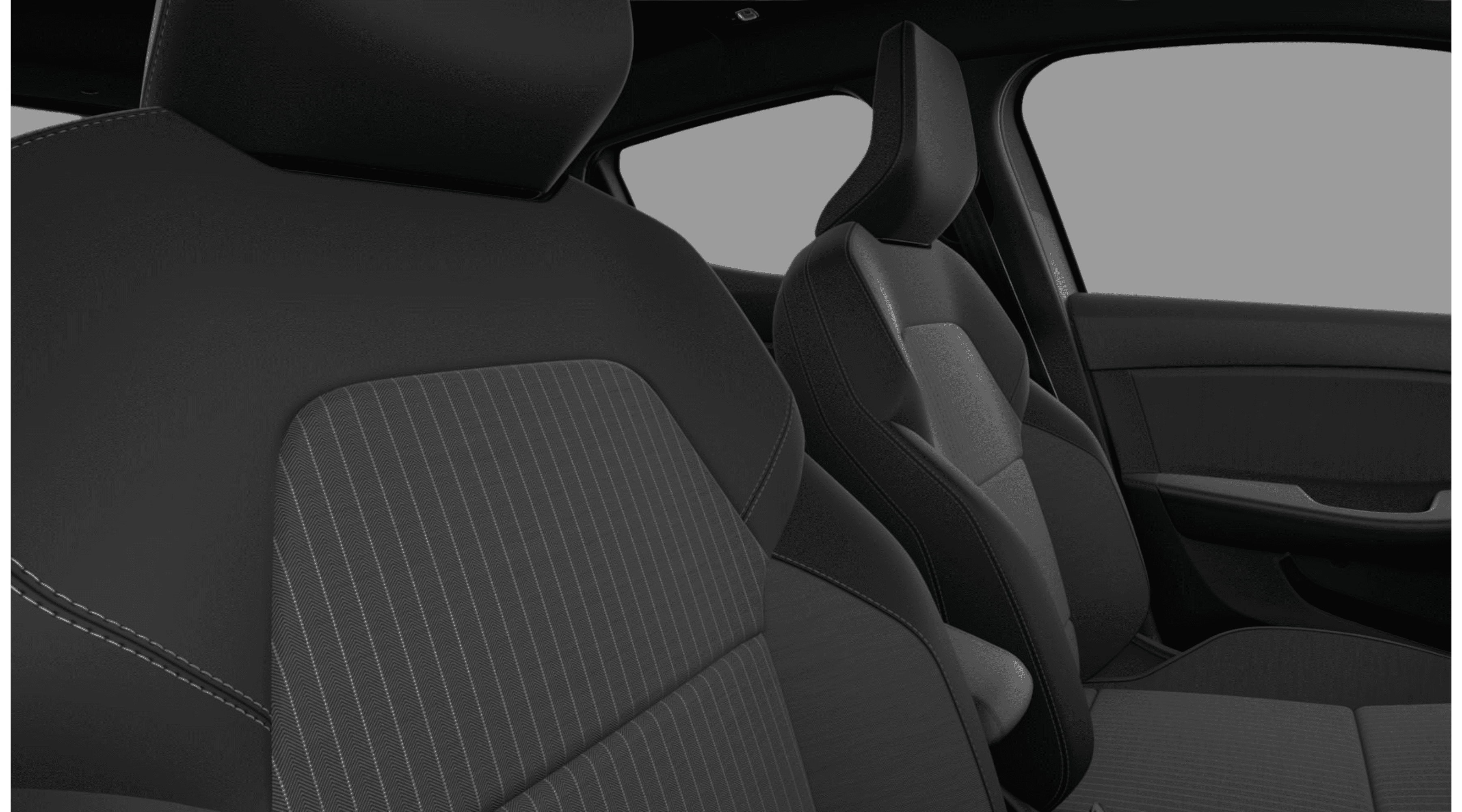 Ansicht der Frontsitze eines Renault Clio