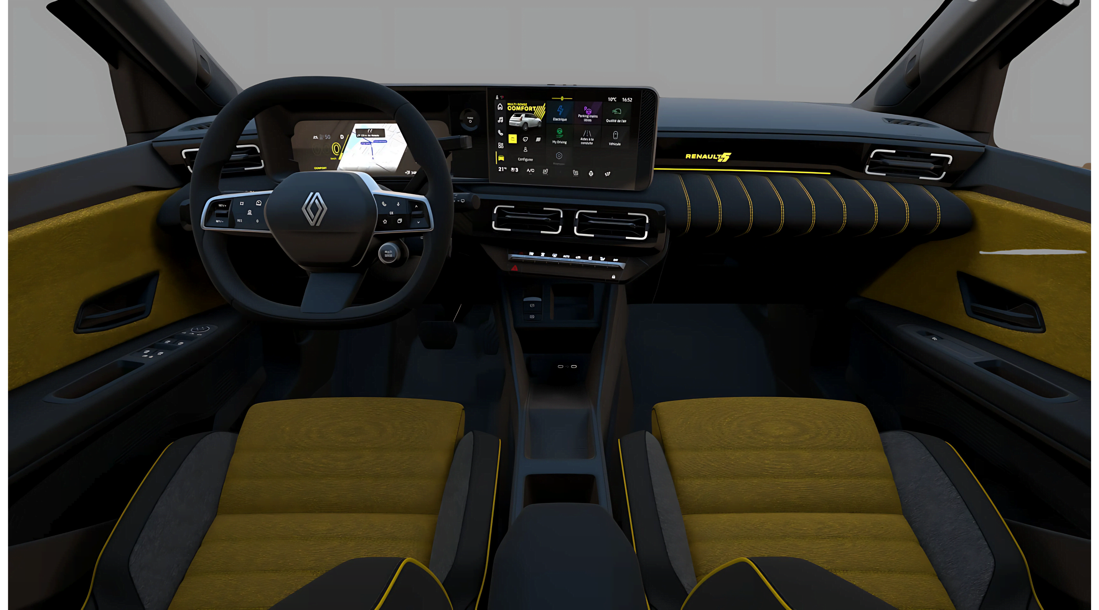 Ansicht des Armaturenbretts eines Renault 5 E-TECH