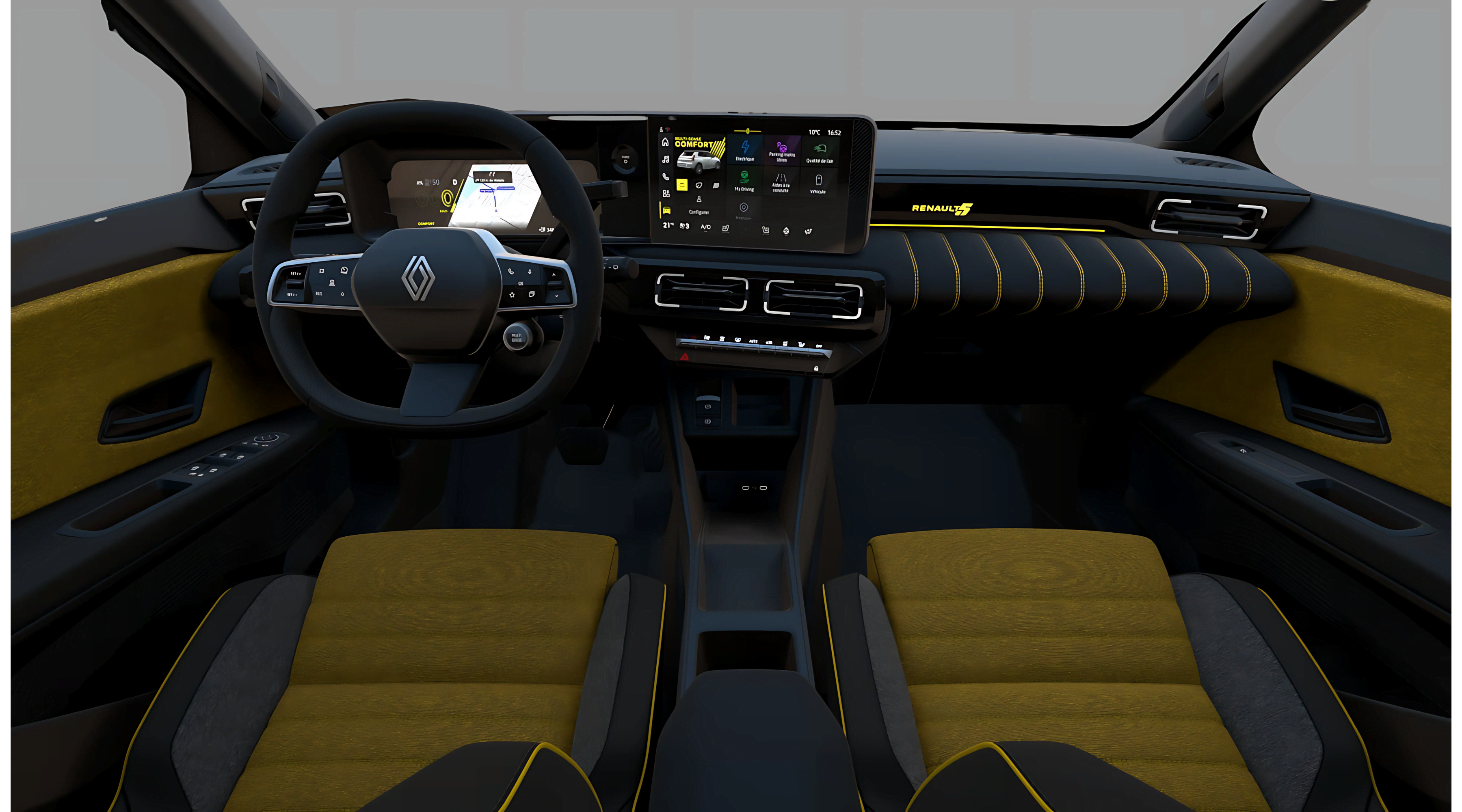 Ansicht des Armaturenbretts eines Renault 5 E-TECH