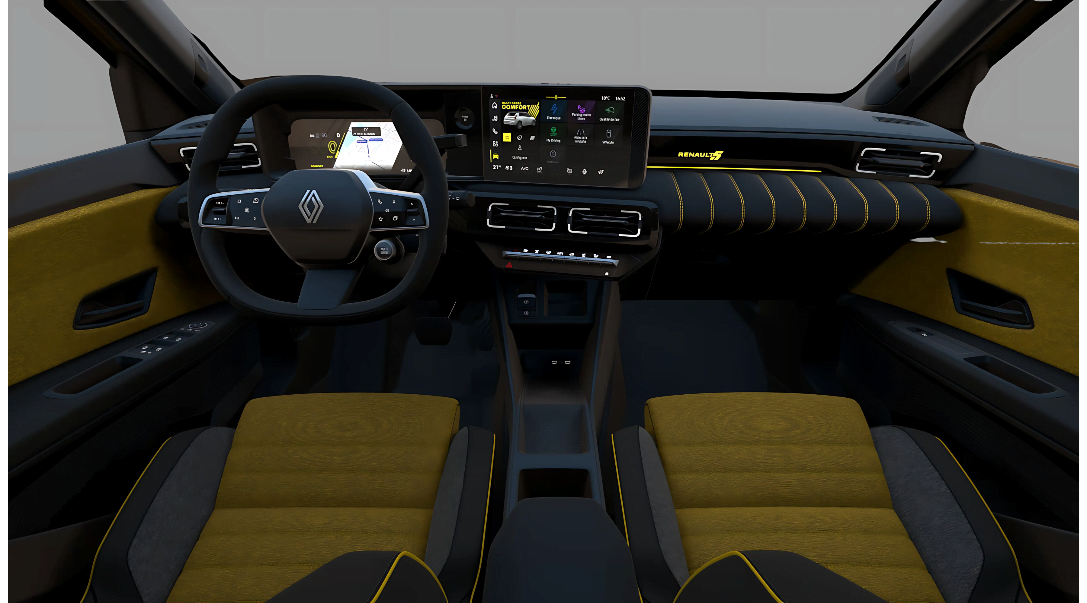Ansicht des Armaturenbretts eines Renault 5 E-TECH