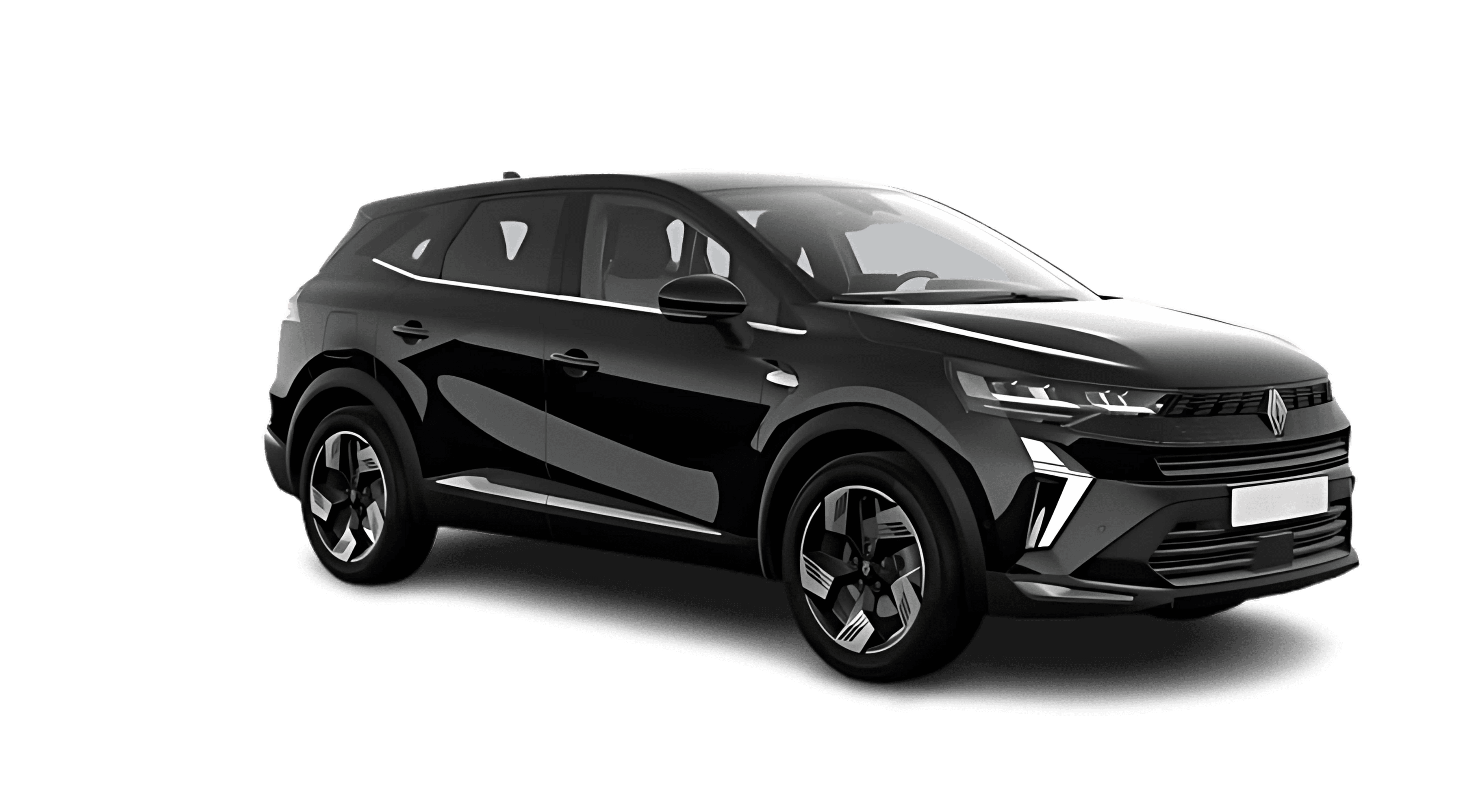 Schräge Frontansicht eines Renault Symbioz, freigestellt