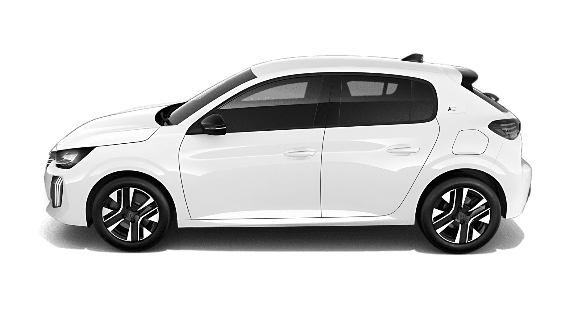 Seitenansicht eines Peugeot e-208