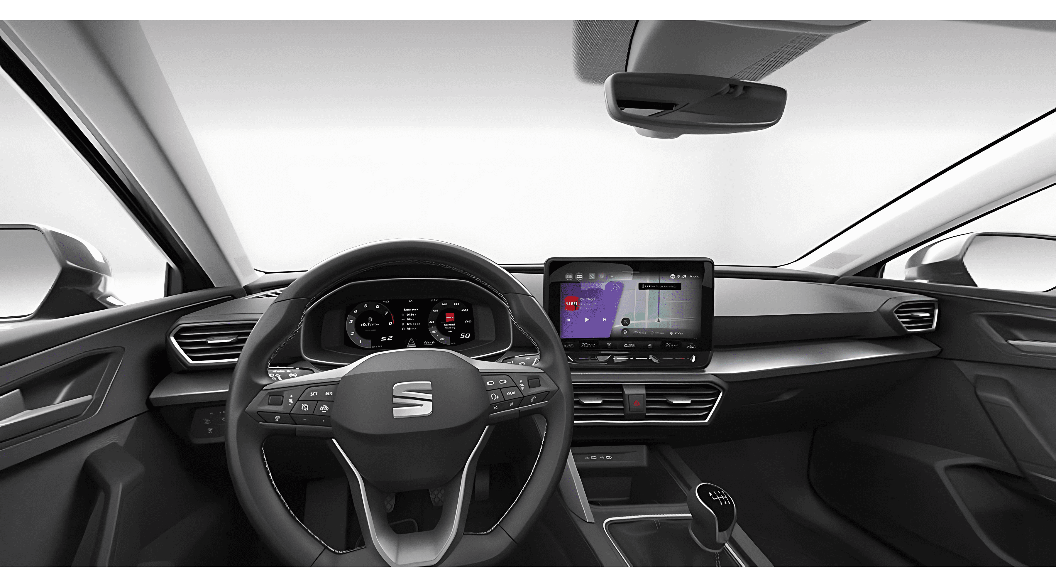 Ansicht des Armaturenbretts eines SEAT Leon