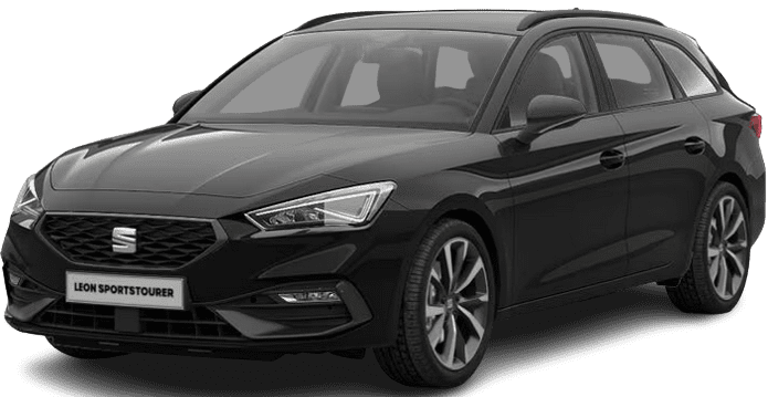 Schräge Frontansicht auf einen SEAT Leon, freigestellt