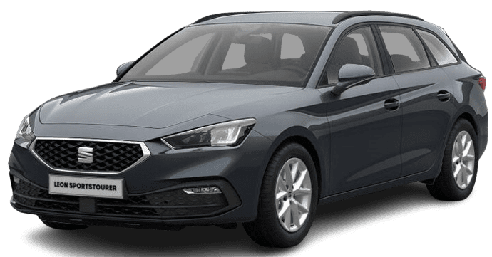 Schräge Frontansicht auf einen SEAT Leon, freigestellt