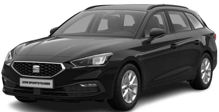 Schräge Frontansicht auf einen SEAT Leon, freigestellt