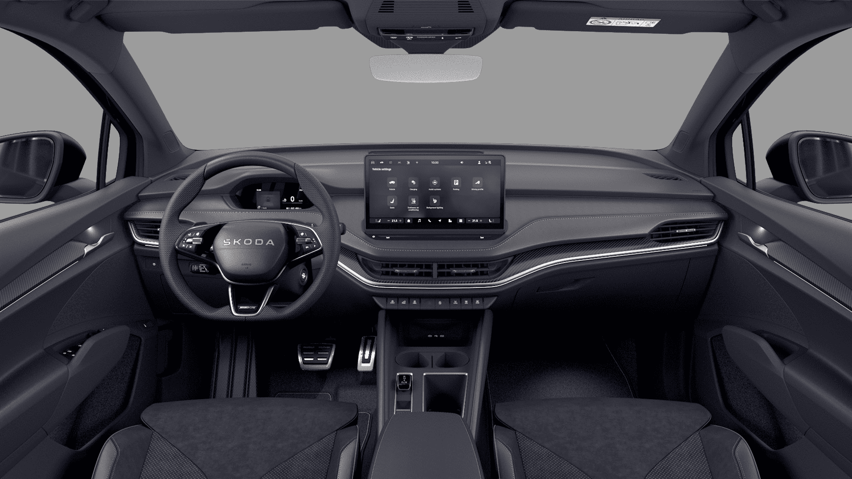 Ansicht des Armaturenbretts eines Skoda ELROQ