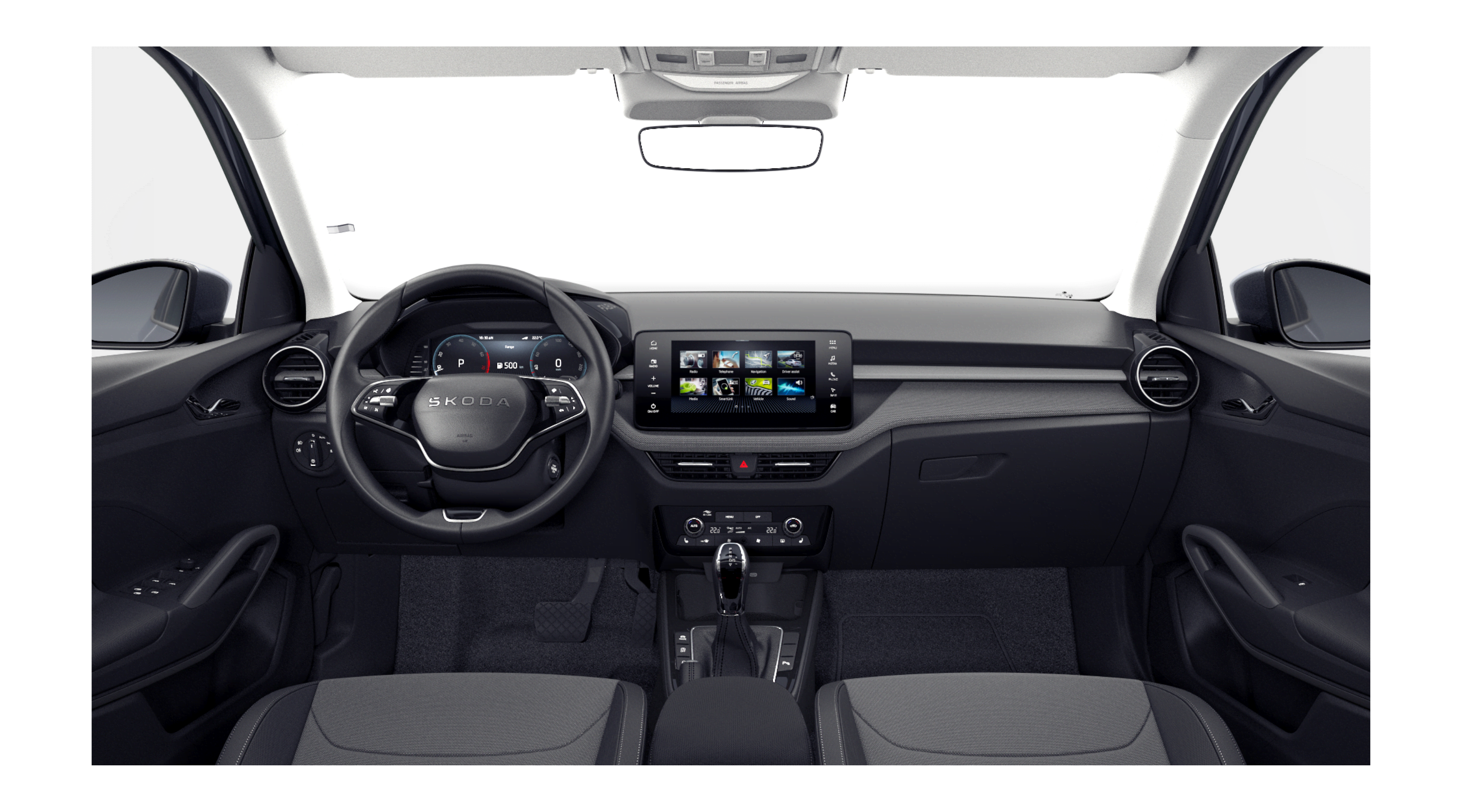 Armaturenbrett eines Skoda Fabia