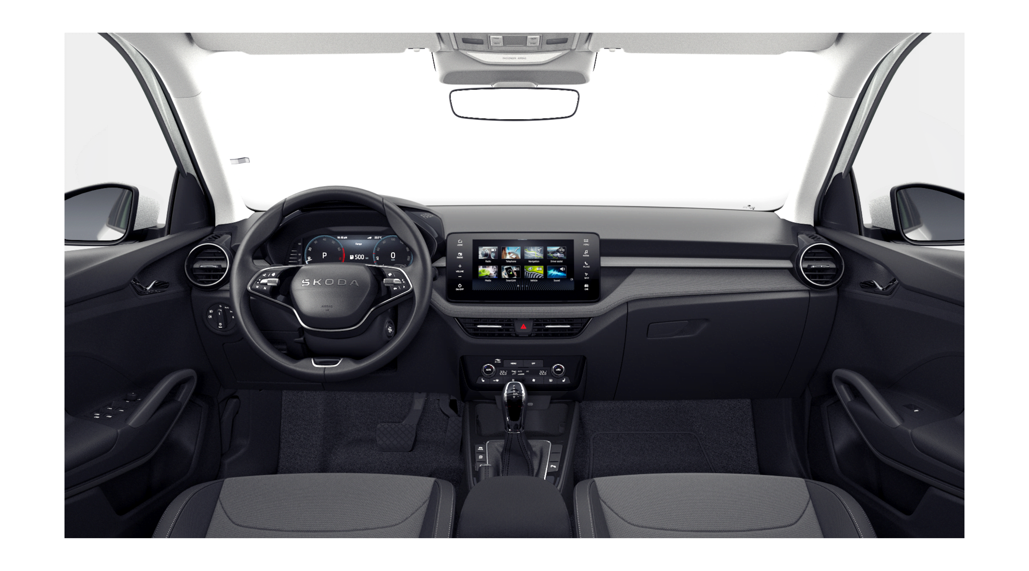 Armaturenbrett eines Skoda Fabia