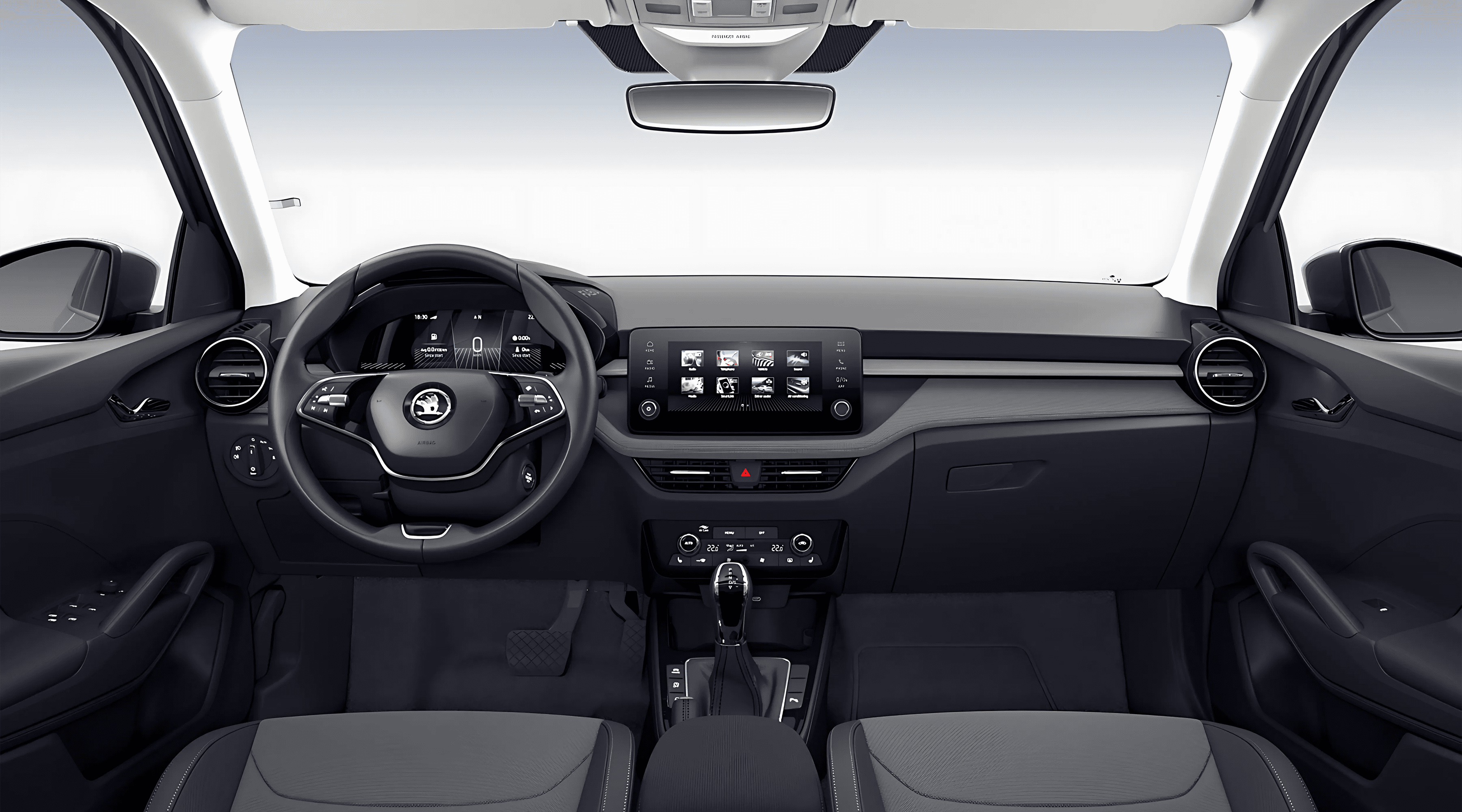 Ansicht des Armaturenbretts eines Skoda Fabia