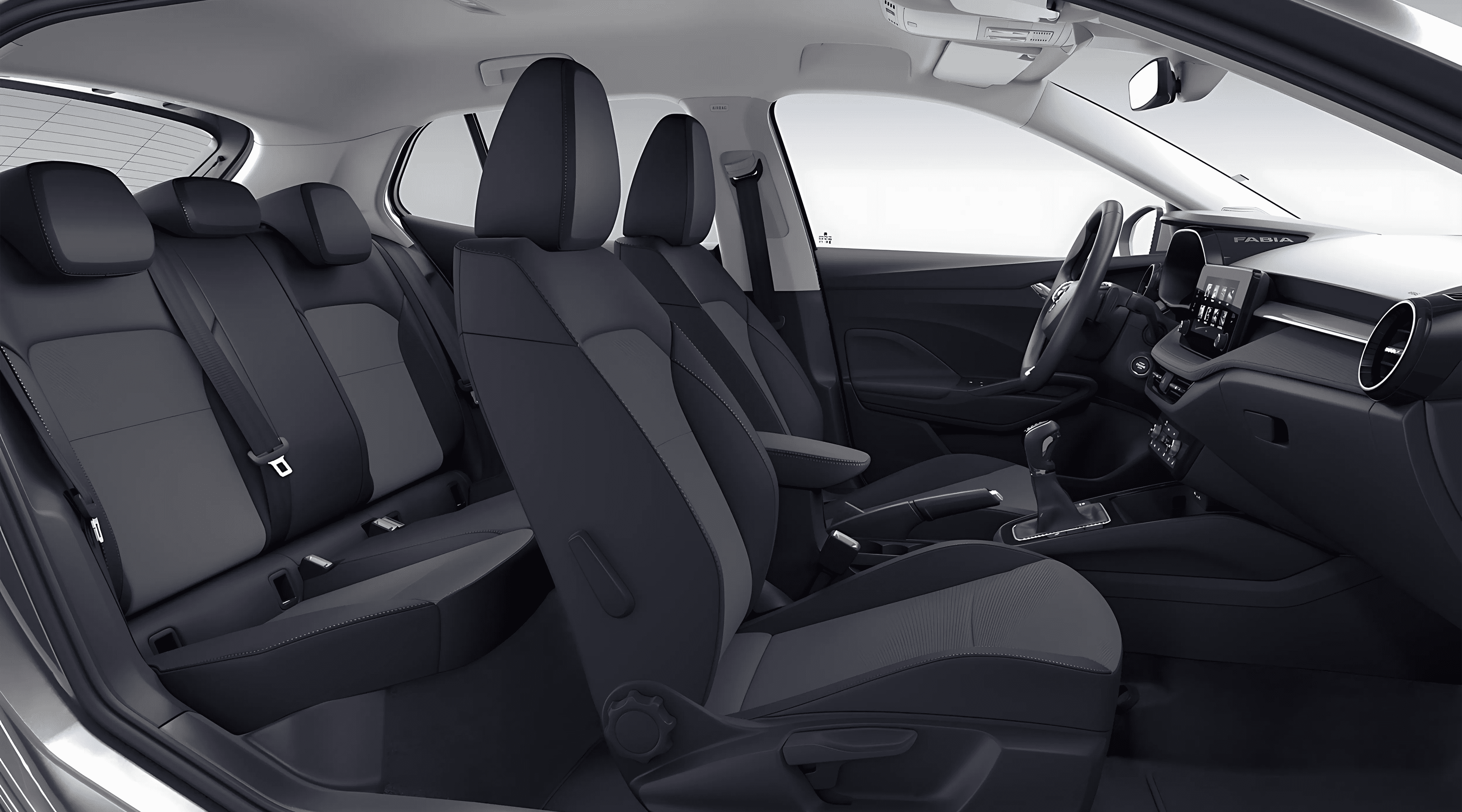 Ansicht der Frontsitze eines Skoda Fabia
