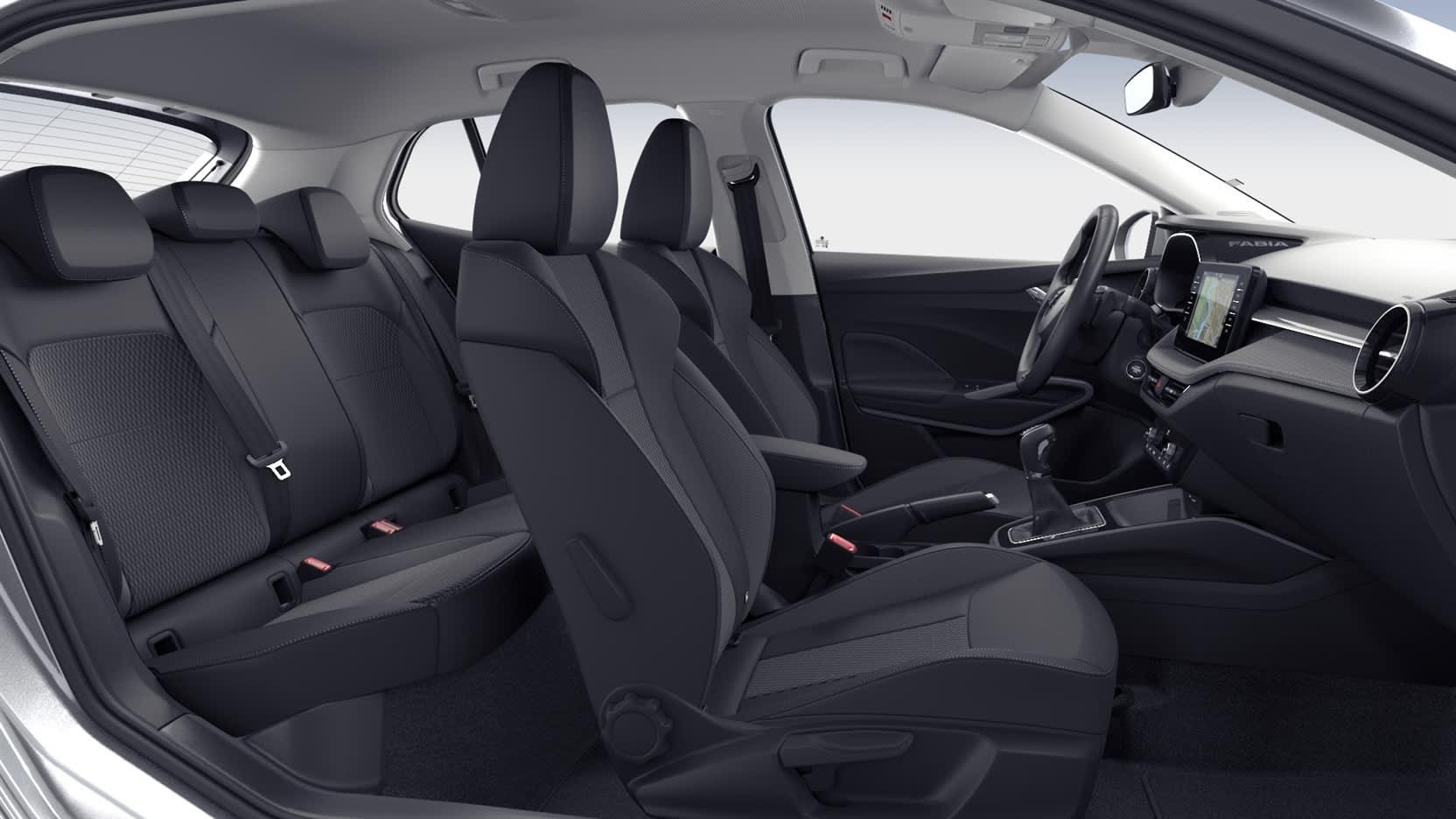Ansicht der Frontsitze eines Skoda Fabia