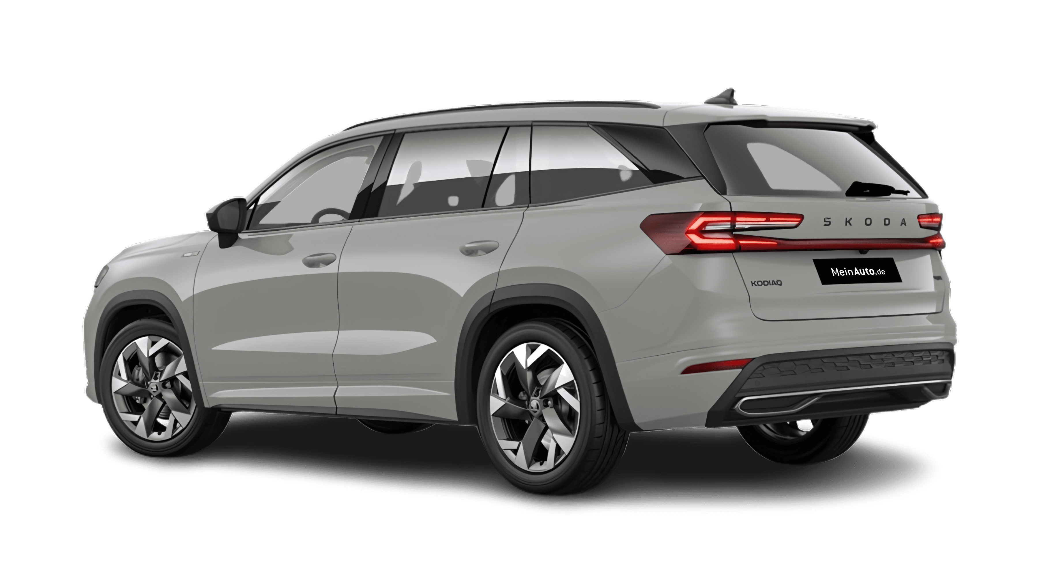 Schräge Heckansicht eines Skoda Kodiaq, freigestellt