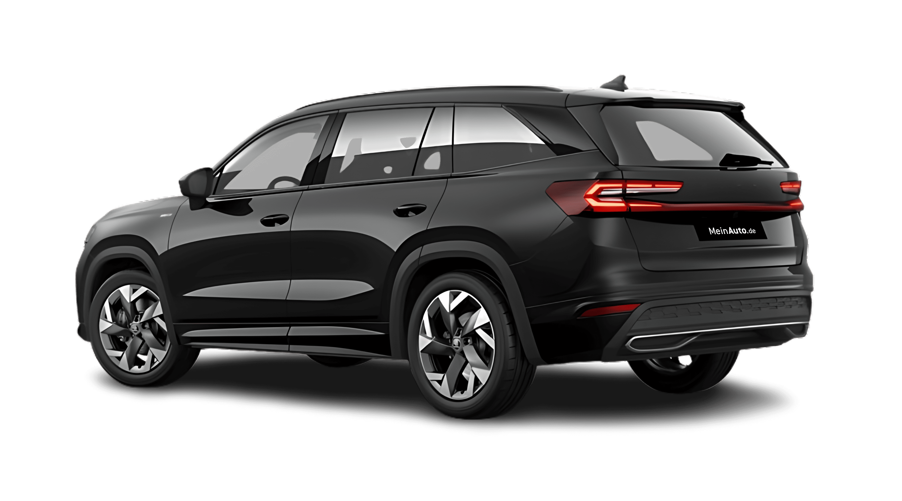 Schräge Heckansicht eines Skoda Kodiaq, freigestellt