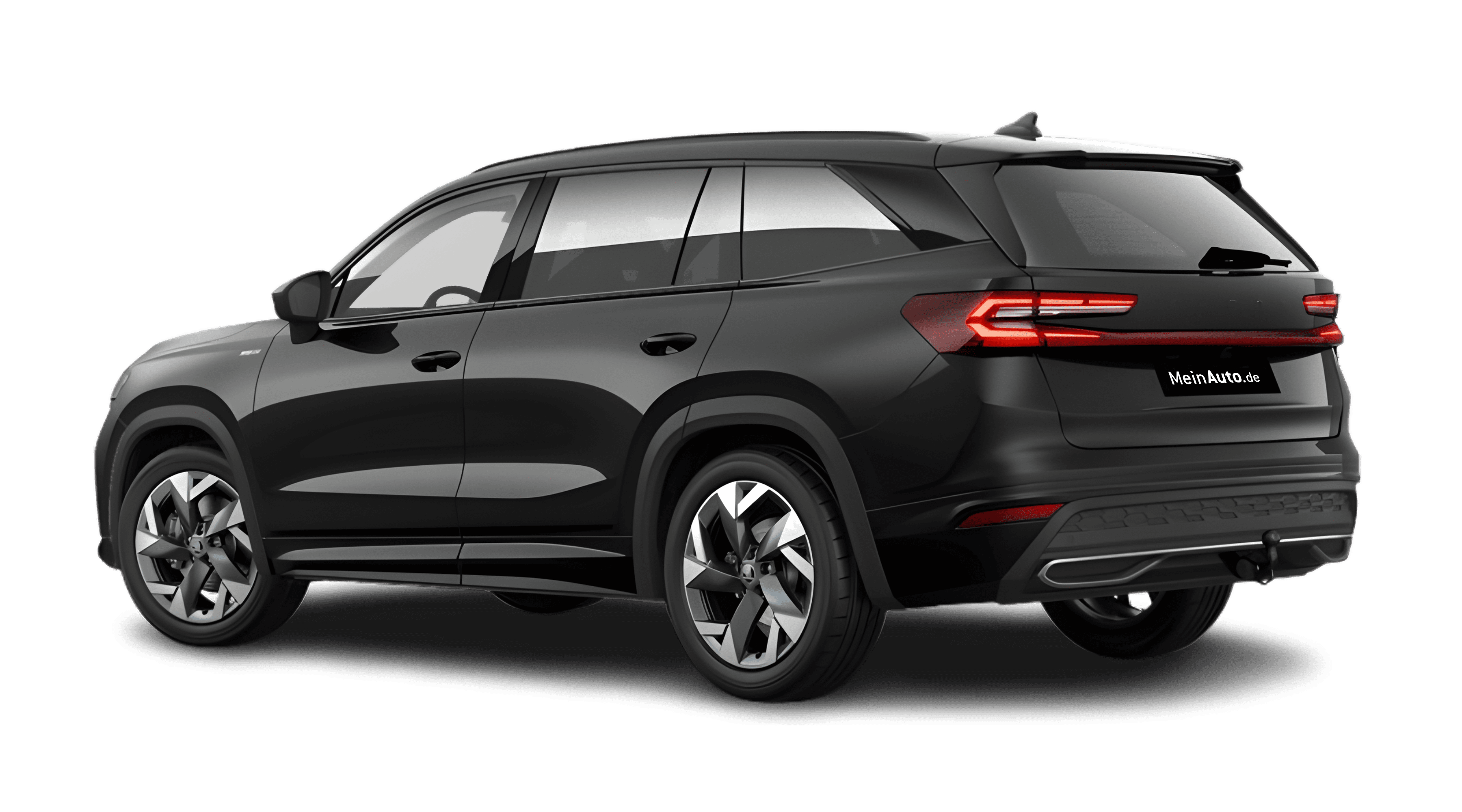 Schräge Heckansicht eines Skoda Kodiaq, freigestellt