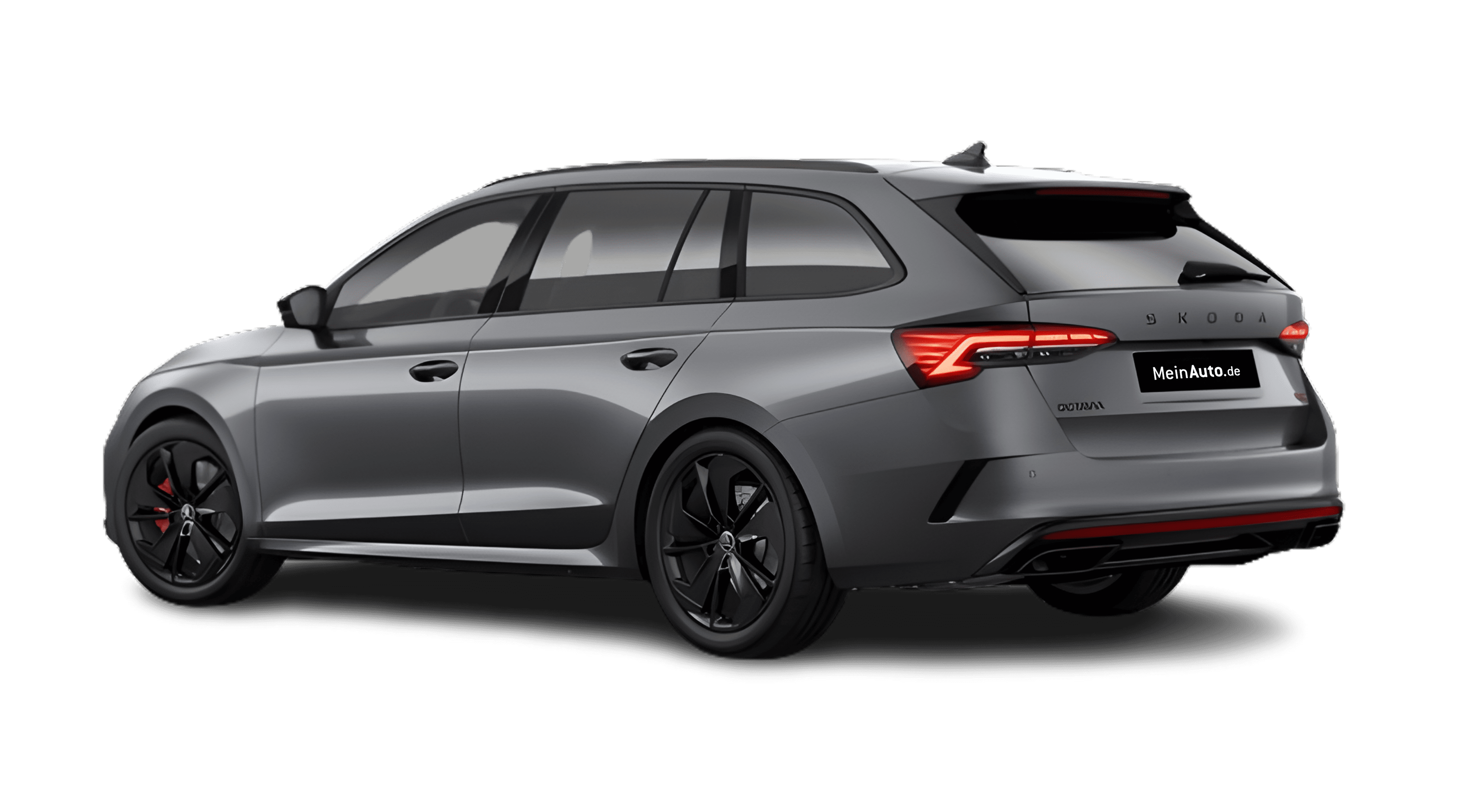 Schräge Heckansicht eines Skoda Octavia, freigestellt