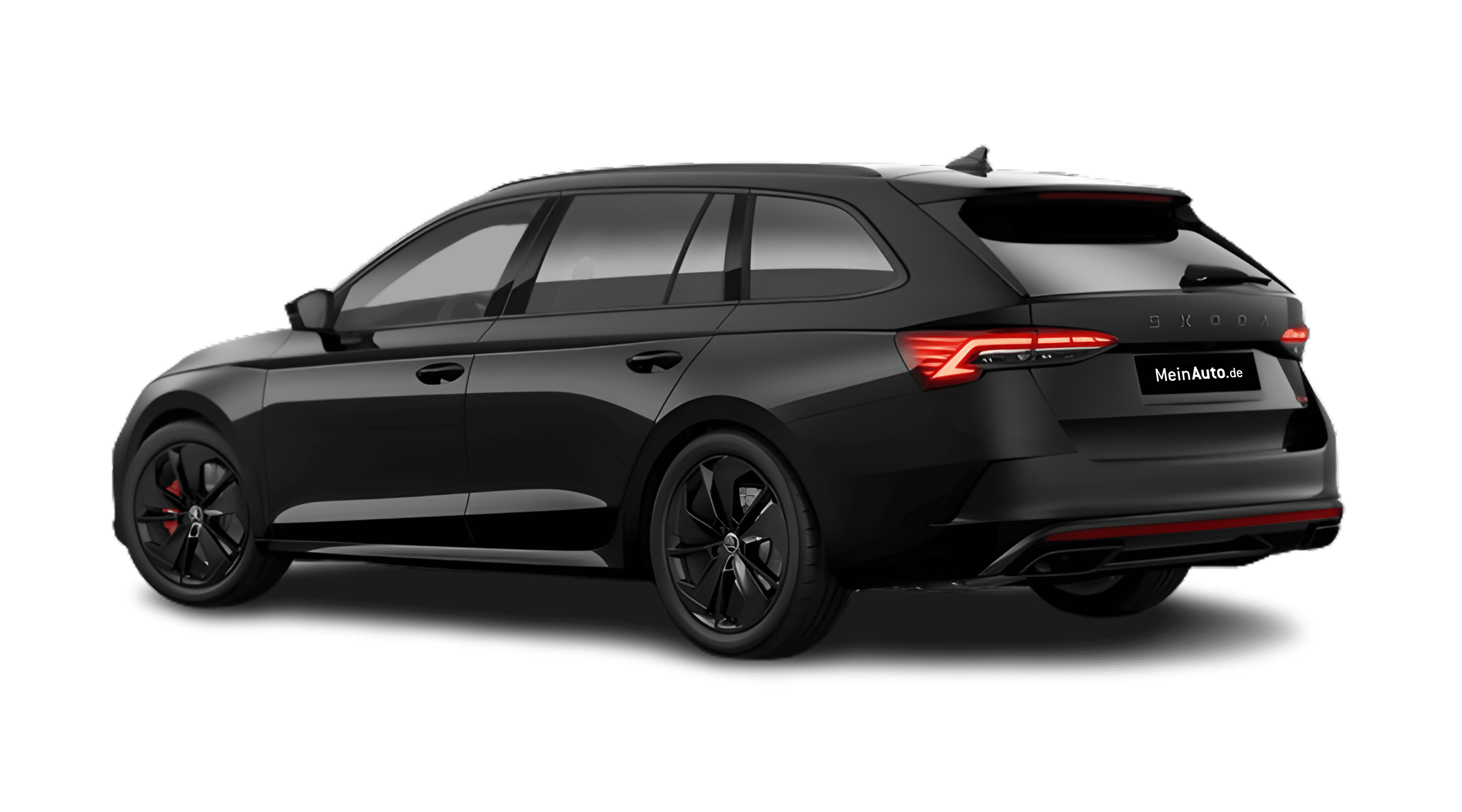 Schräge Heckansicht eines Skoda Octavia, freigestellt