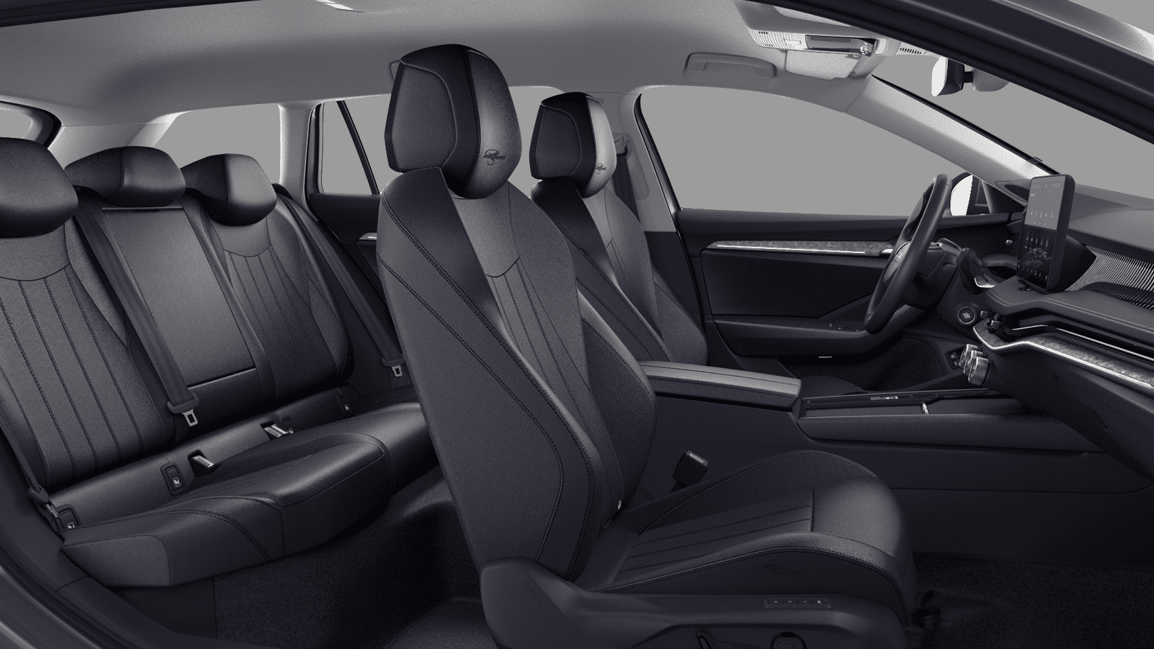 Ansicht der Frontsitze eines Skoda Superb