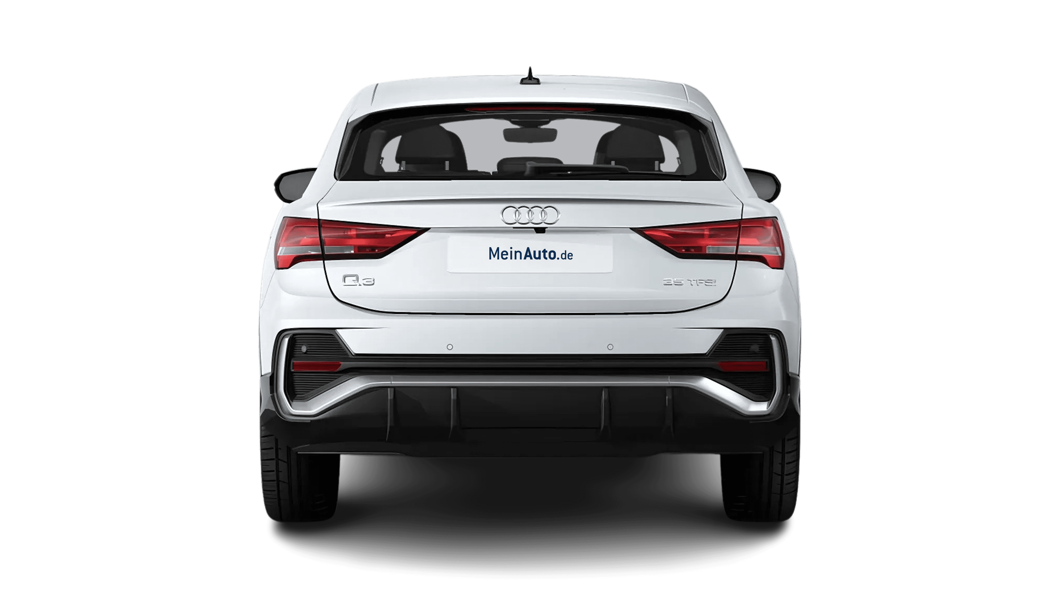 Heckansicht auf einen Audi Q3