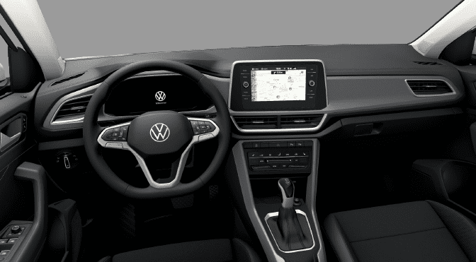 Ansicht des Armaturenbretts eines Volkswagen T-Roc