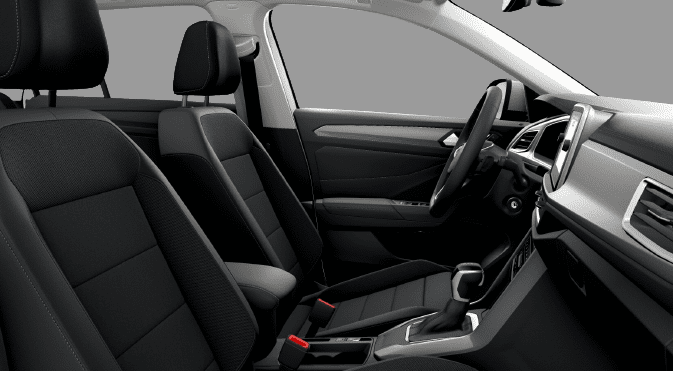 Ansicht der Frontsitze eines Volkswagen T-Roc
