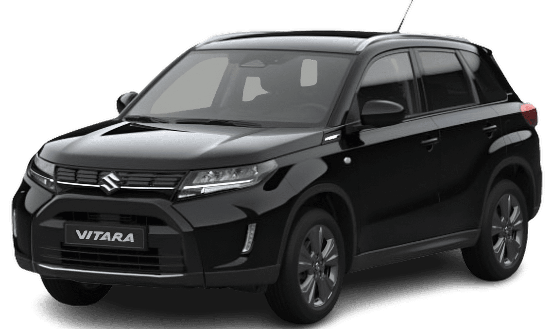 Schräge Frontansicht auf einen Suzuki Vitara, freigestellt