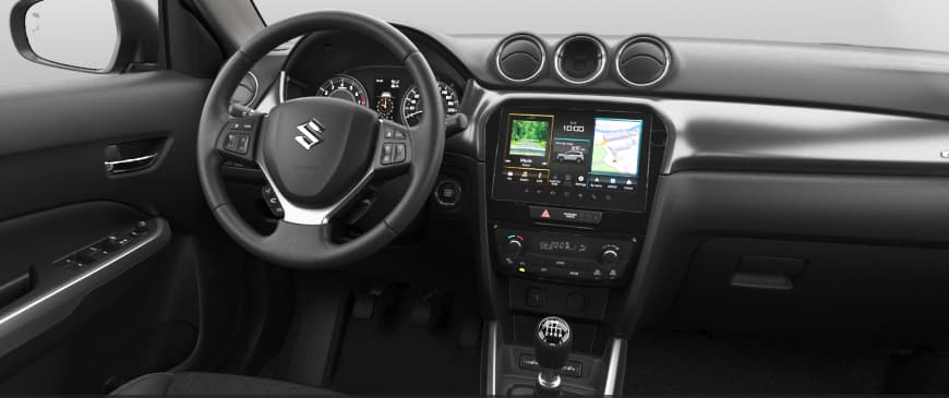 Ansicht des Armaturenbretts eines Suzuki Vitara