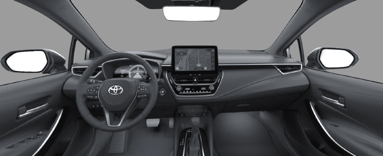 Ansicht des Armaturenbretts eines Toyota Corolla