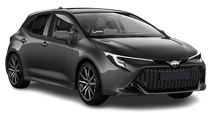 Schräge Frontansicht auf einen Toyota Corolla, freigestellt