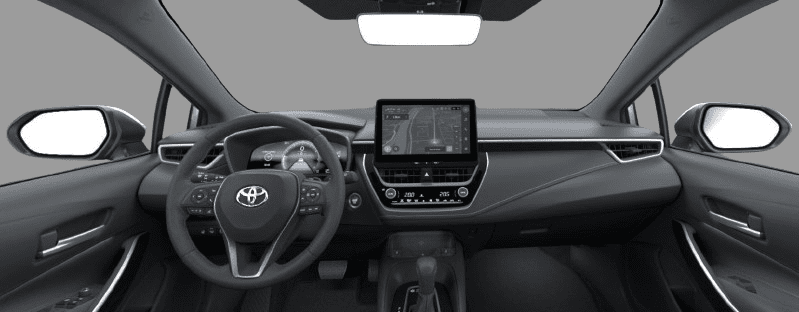 Ansicht des Armaturenbretts eines Toyota Corolla