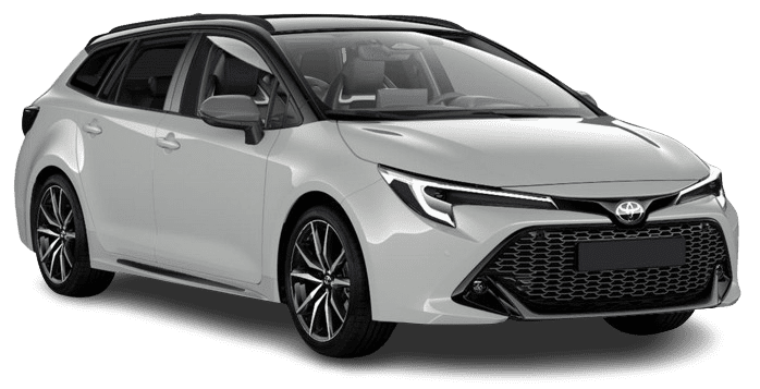 Schräge Frontansicht auf einen Toyota Corolla, freigestellt